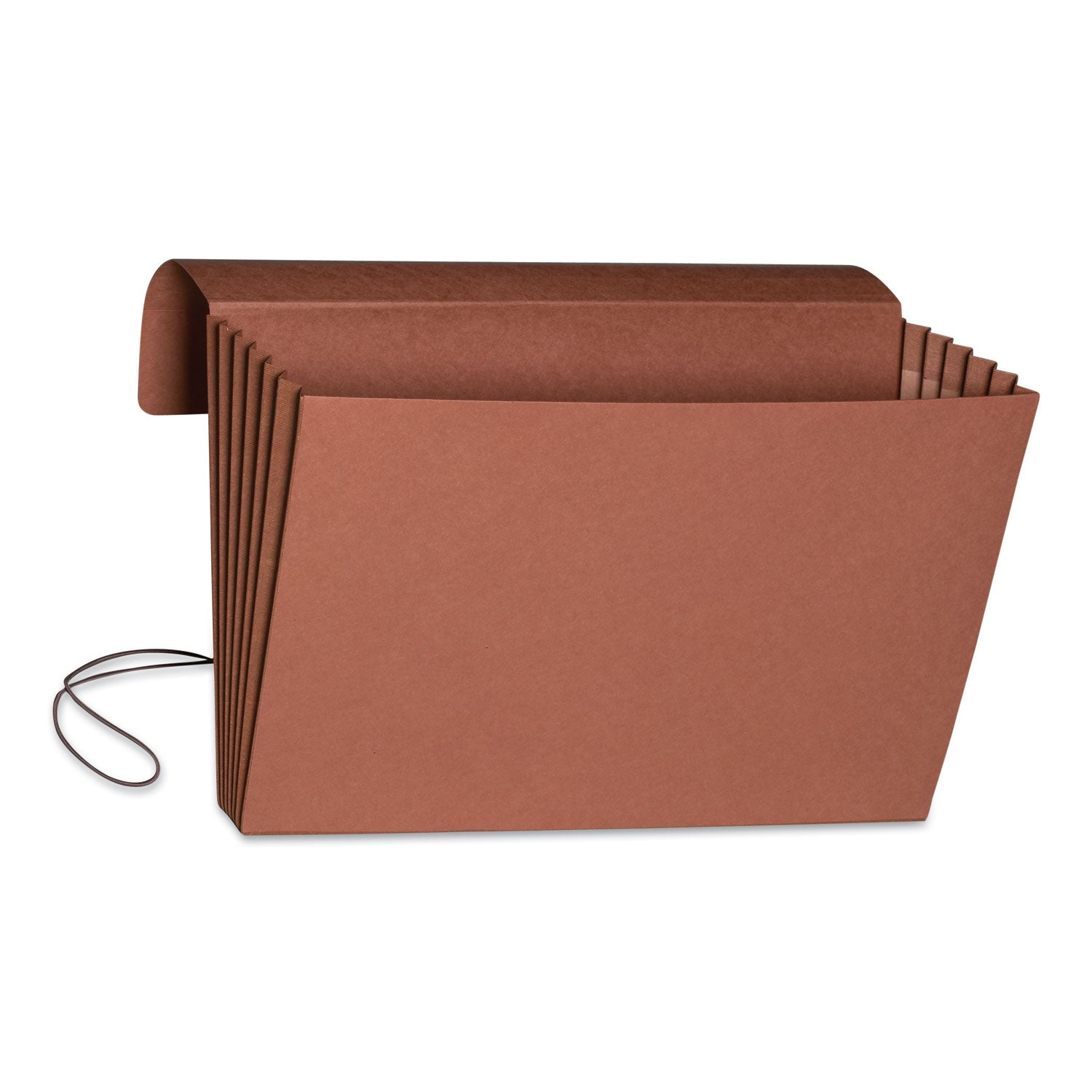 Redrope Expanding Wallet With Elastic Cord, 5.25" Expansion, 1 Section, Elastic Cord Closure, Legal Size, Redrope, 10/Box -