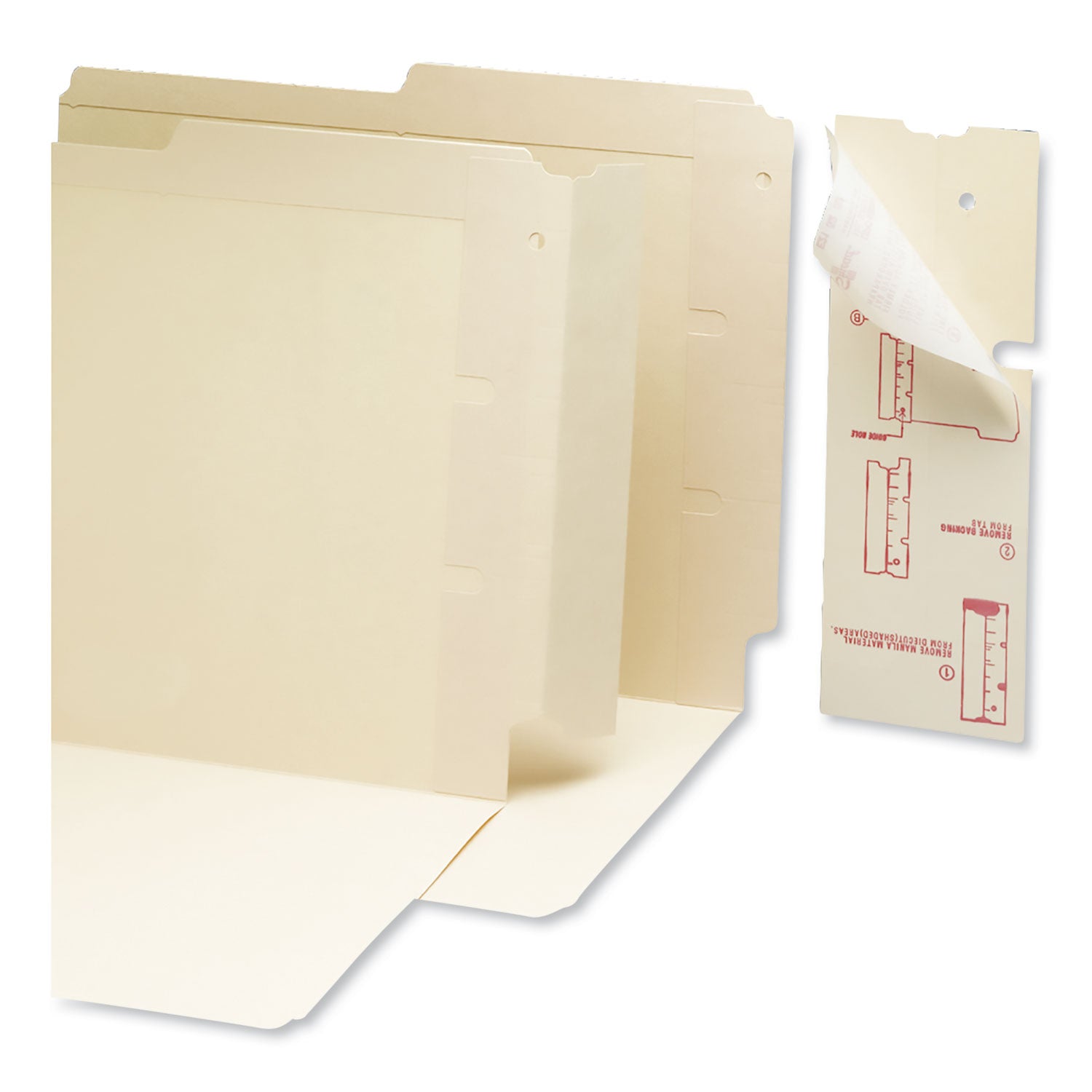 End Tab Converters, Straight Tab, Manila, 3.25" x 9.25", 500/Box -
