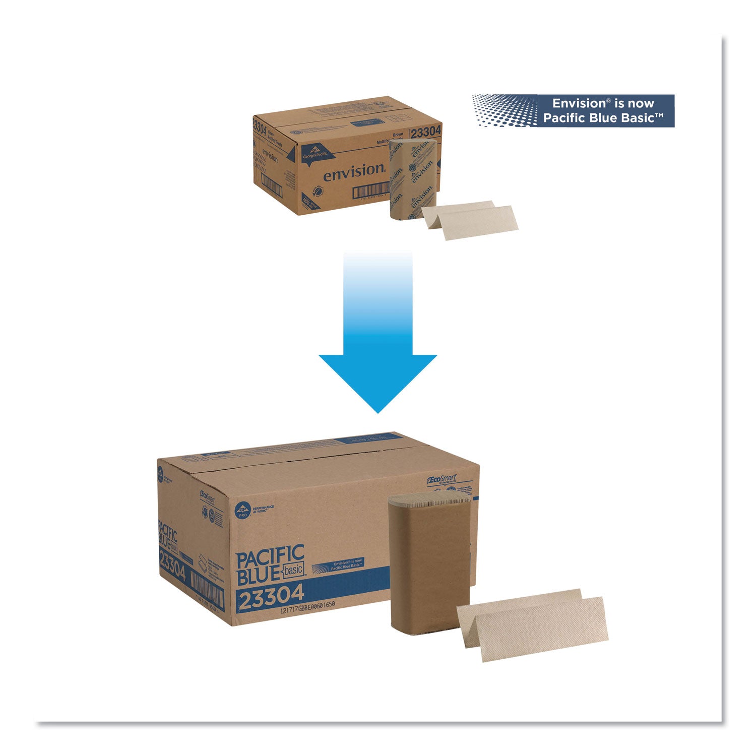 Pacific Blue Basic M-Fold Paper Towels, 1-Ply, 9.2 x 9.4, Brown, 250/Pack, 16 Packs/Carton -
