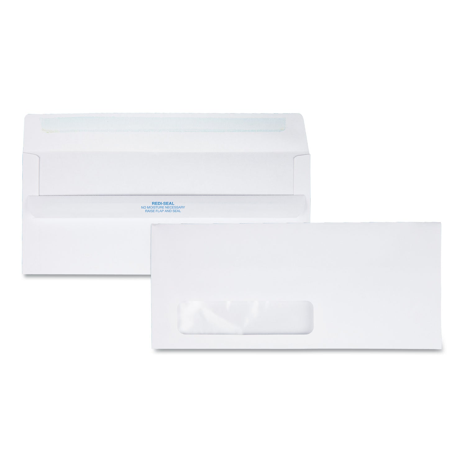Redi-Seal Envelope, Address Window, #10, Commercial Flap, Redi-Seal Adhesive Closure, 4.13 x 9.5, White, 500/Box -