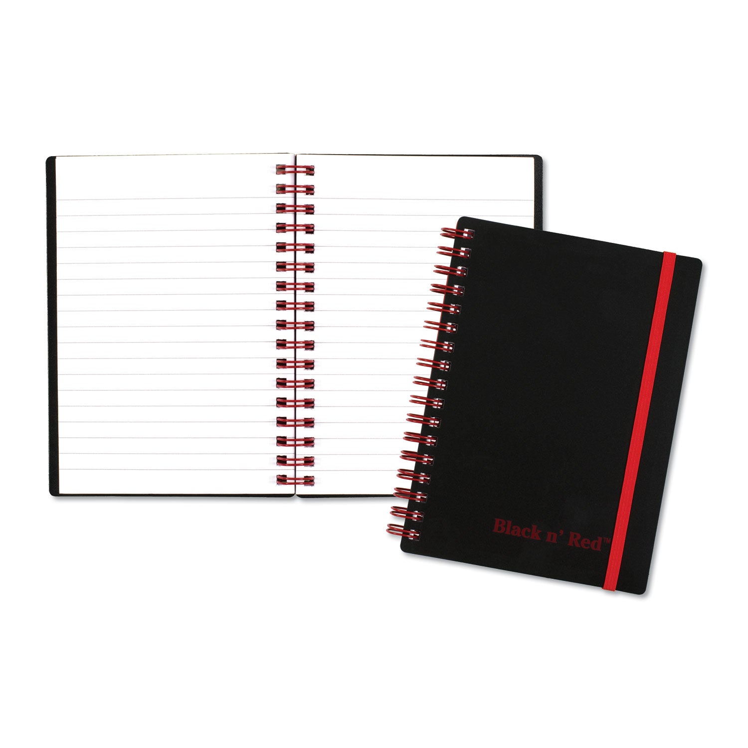 Flexible Cover Twinwire Notebooks, SCRIBZEE Compatible, 1-Subject, Wide/Legal Rule, Black Cover, (70) 5.88 x 4.13 Sheets -