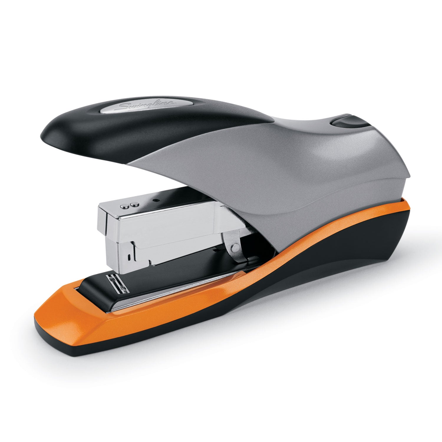 Optima 70 Desktop Stapler, 70-Sheet Capacity, Silver/Black/Orange -