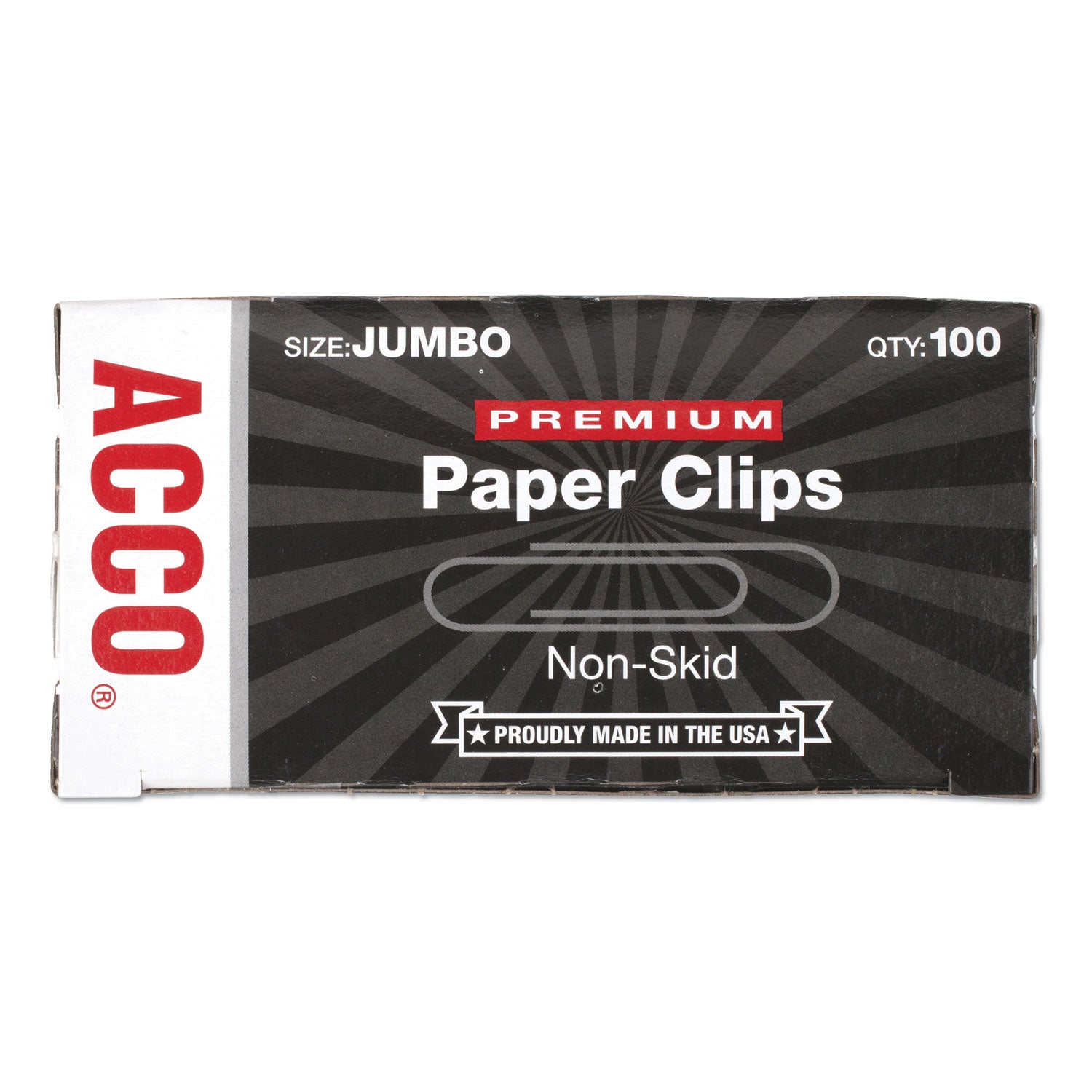 premium-heavy-gauge-wire-paper-clips-jumbo-nonskid-silver-100-clips-box-10-boxes-pack_acc72510 - 2