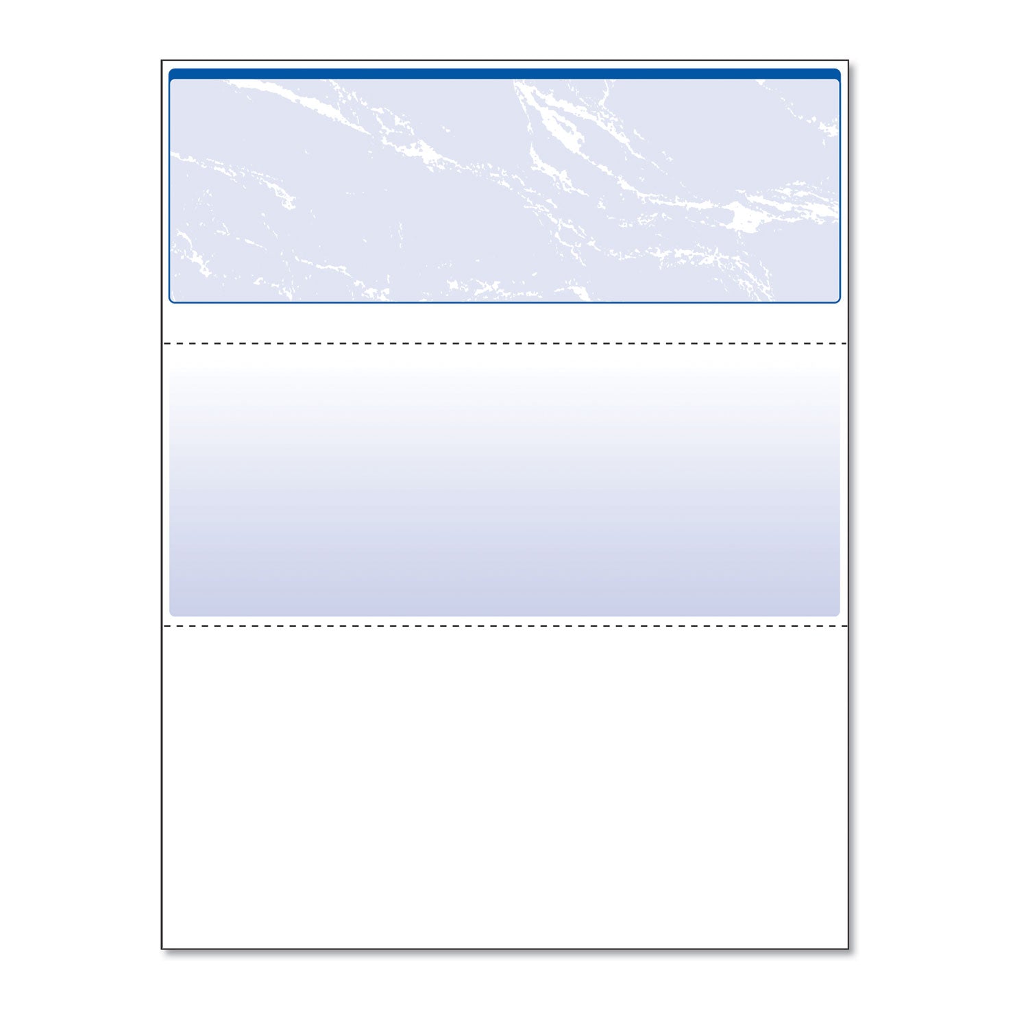 Security Business Checks, 11 Features, 8.5 x 11, Blue Marble Top, 500/Ream -