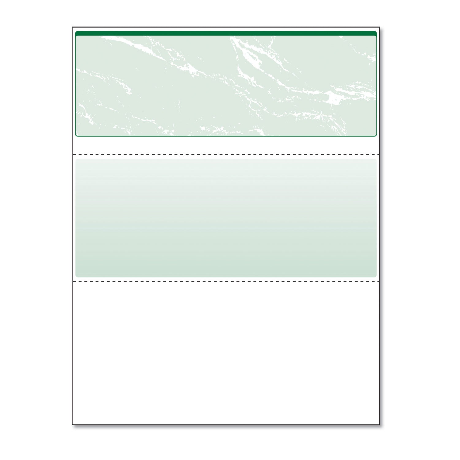 Standard Security Check, 11 Features, 8.5 x 11, Green Marble Top, 500/Ream -