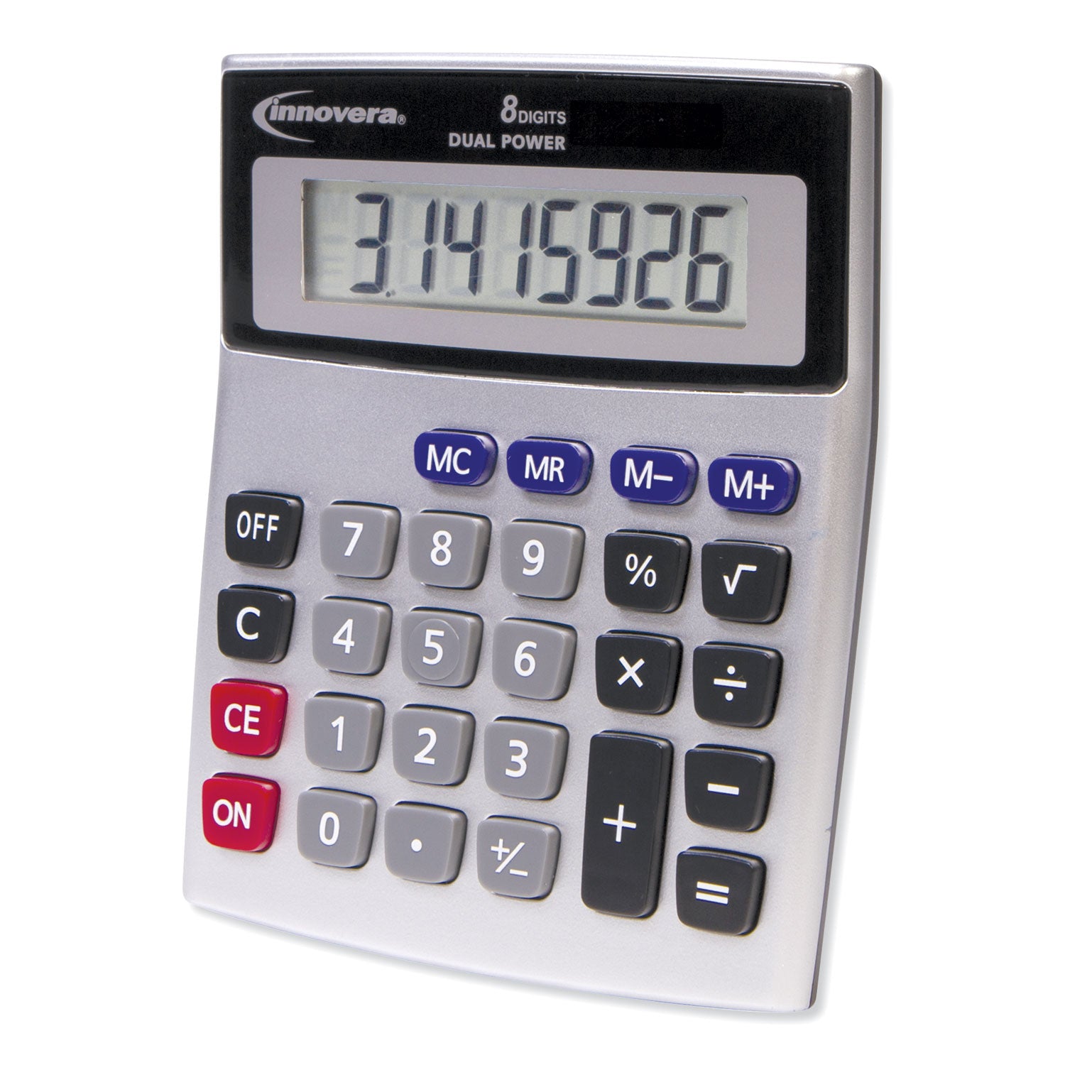 15927 Desktop Calculator, Dual Power, 8-Digit LCD -