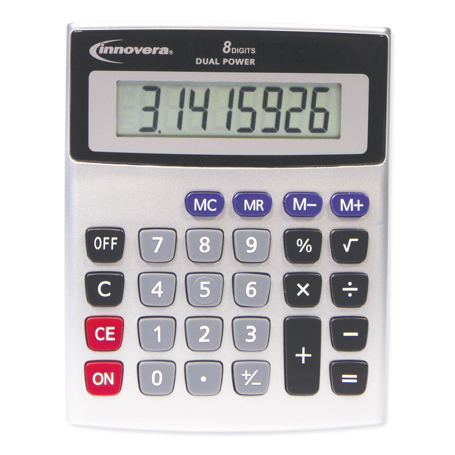 15927 Desktop Calculator, Dual Power, 8-Digit LCD -