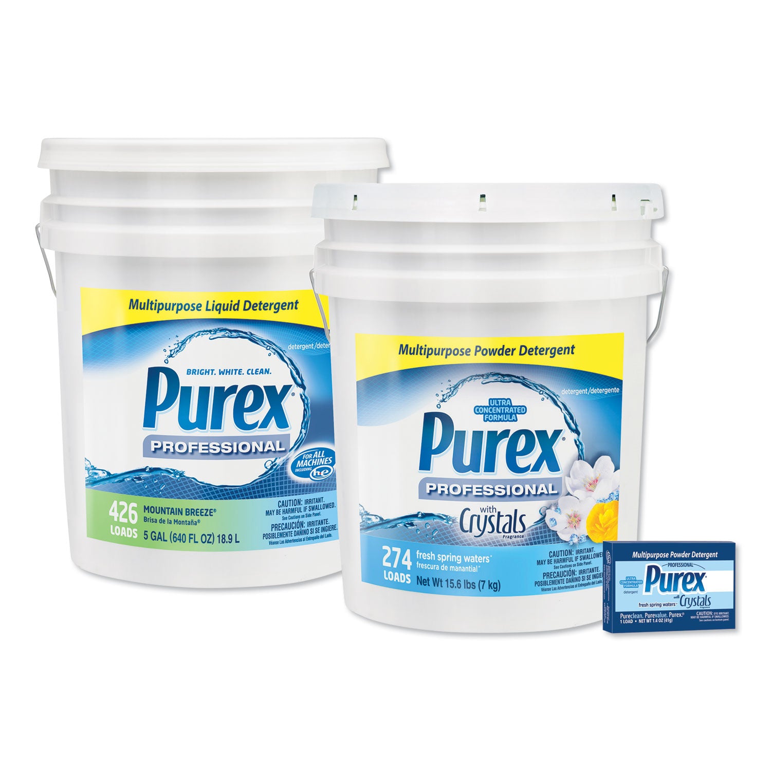 Dry Detergent, Fresh Spring Waters, Powder, 15.6 lb. Pail g Waters -