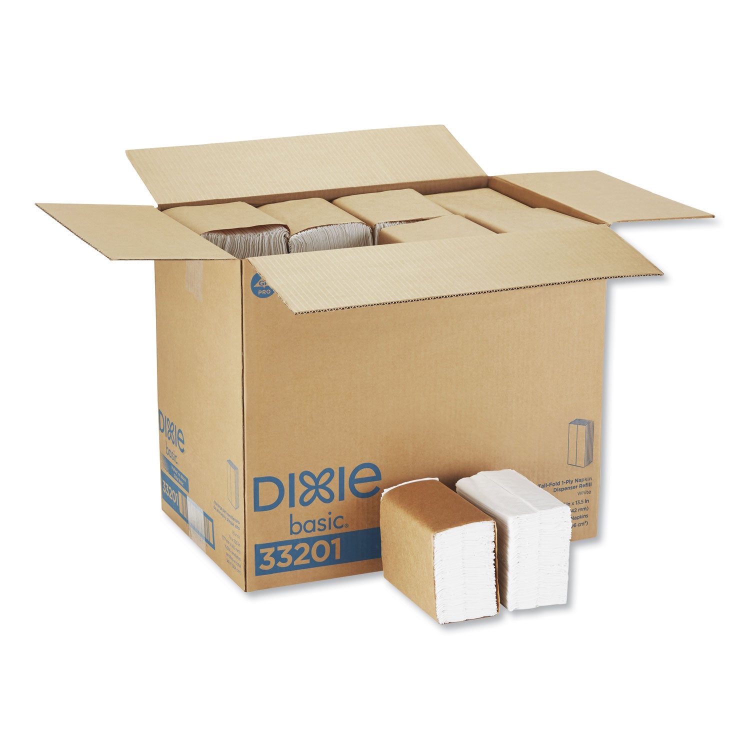 Tall Fold Dispenser Napkins, 1-Ply, 7 x 13 1/2, White, 10000/Carton -