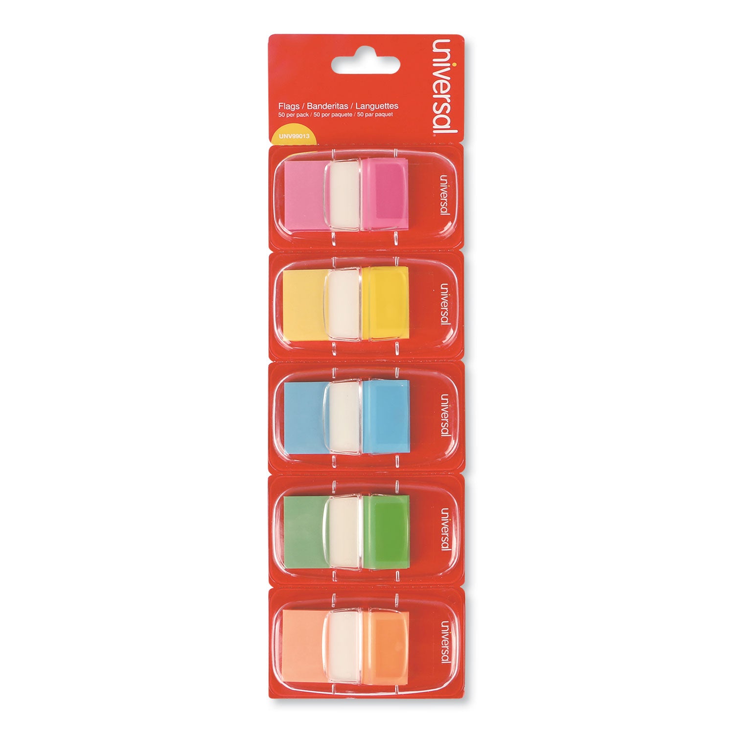 deluxe-pop-up-page-flags-1-x-175-five-assorted-colors-50-flags-dispenser-5-dispensers-pack_unv99013 - 1