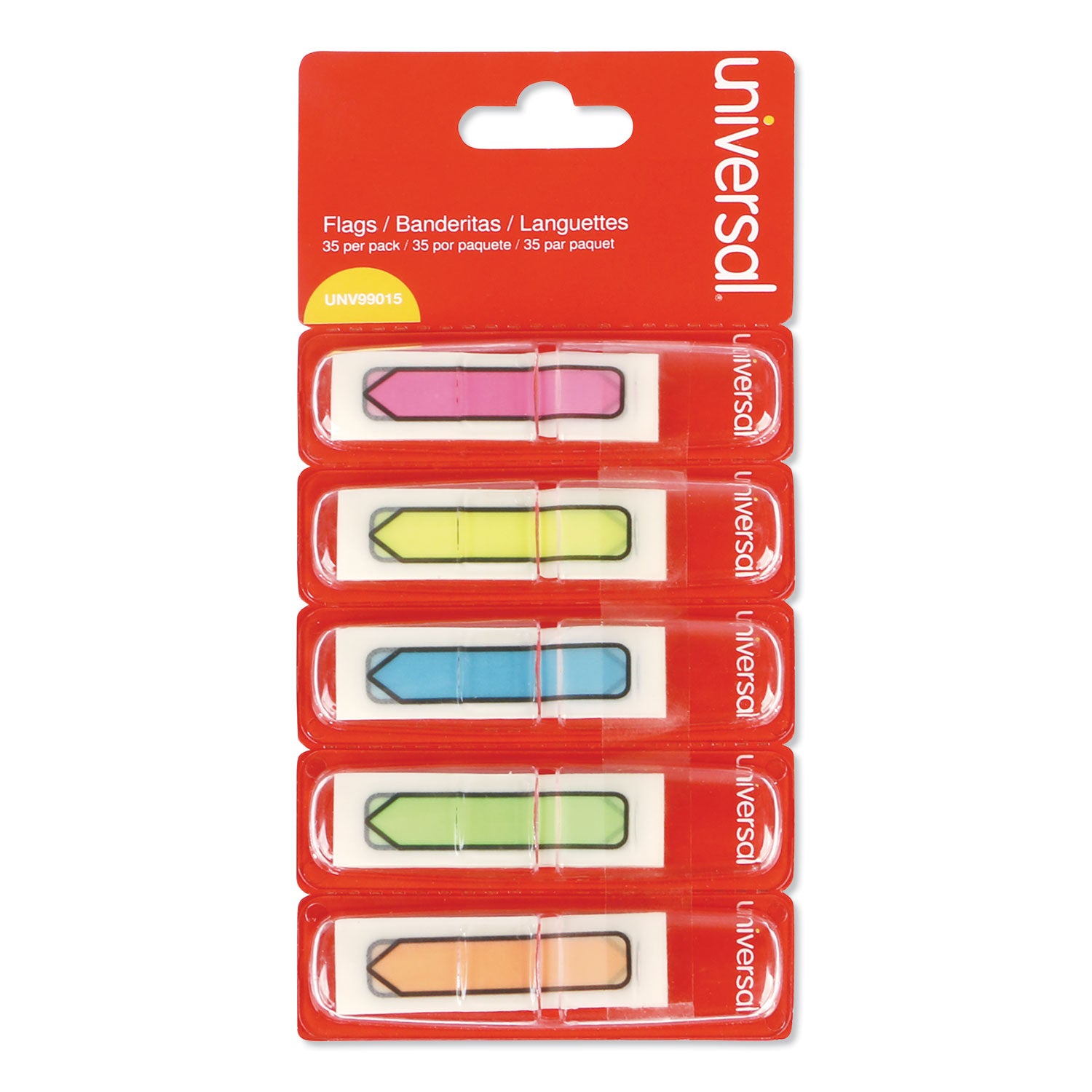 deluxe-pop-up-page-flags-05-x-175-five-assorted-colors-35-flags-dispenser-5-dispensers-pack_unv99015 - 1
