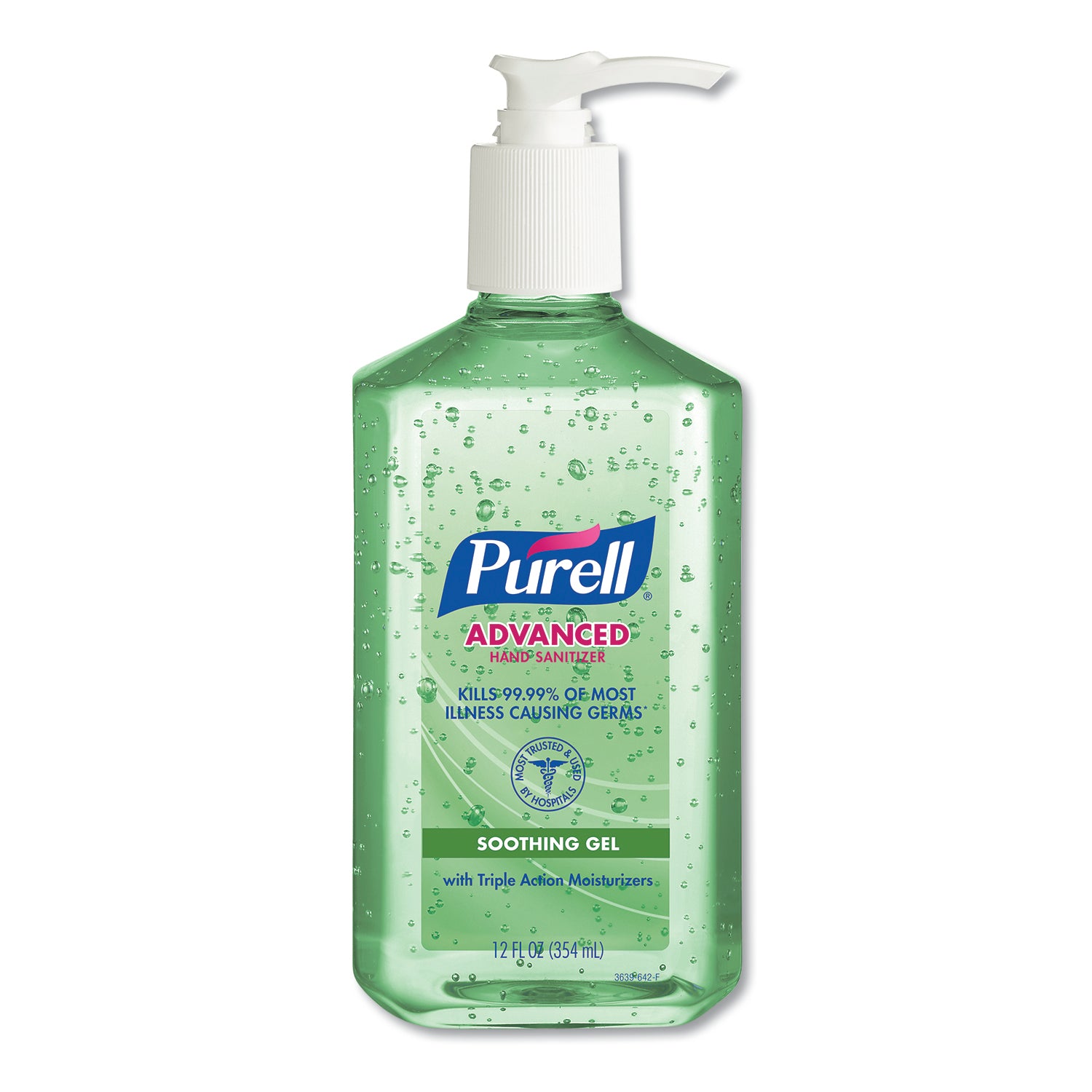 Advanced Hand Sanitizer Soothing Gel, Fresh Scent, 12 oz Pump Bottle -