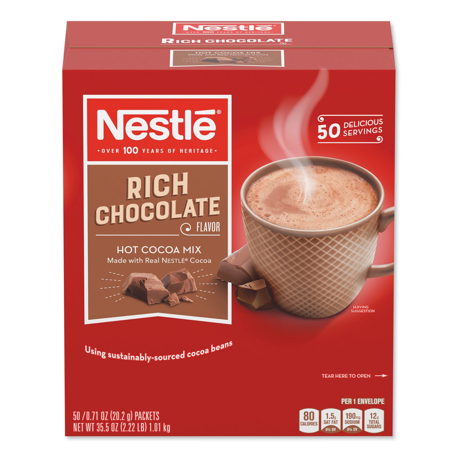 hot-cocoa-mix-rich-chocolate-071-oz-packets-50-box-6-box-carton_nes25485ct - 1