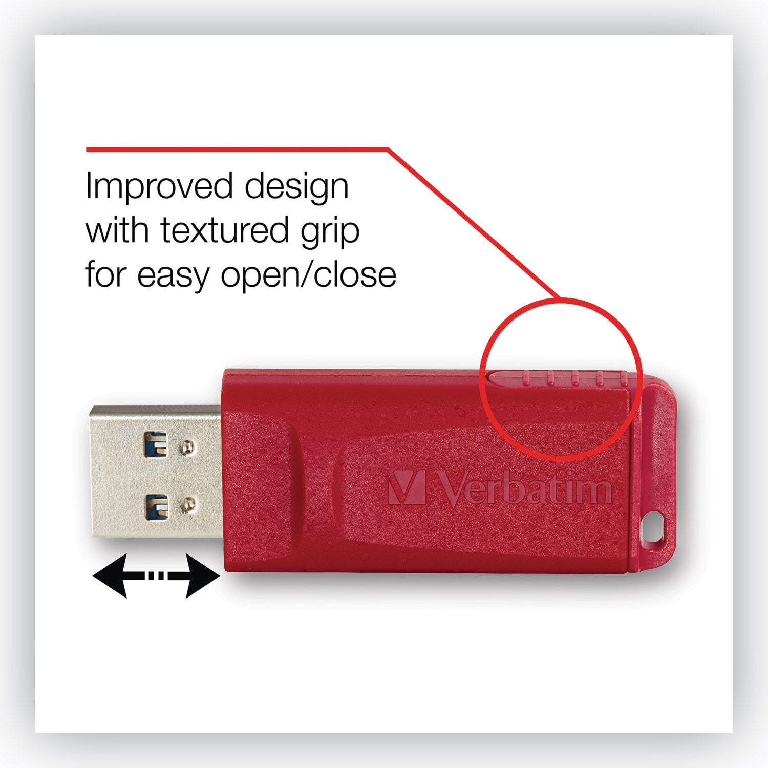Store 'n' Go USB Flash Drive, 16 GB, Red -