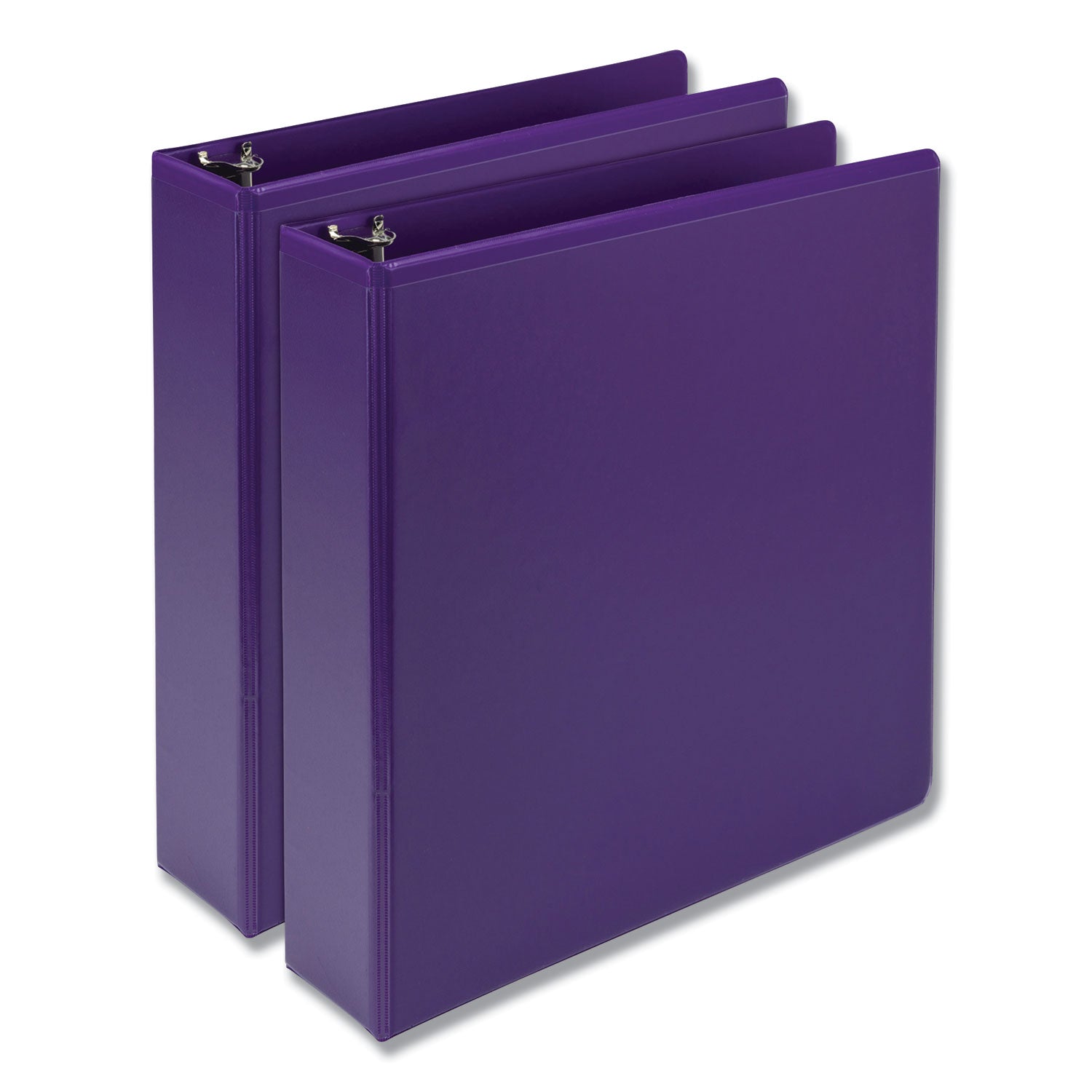 Earths Choice Plant-Based Durable Fashion View Binder, 3 Rings, 2" Capacity, 11 x 8.5, Purple, 2/Pack - 1