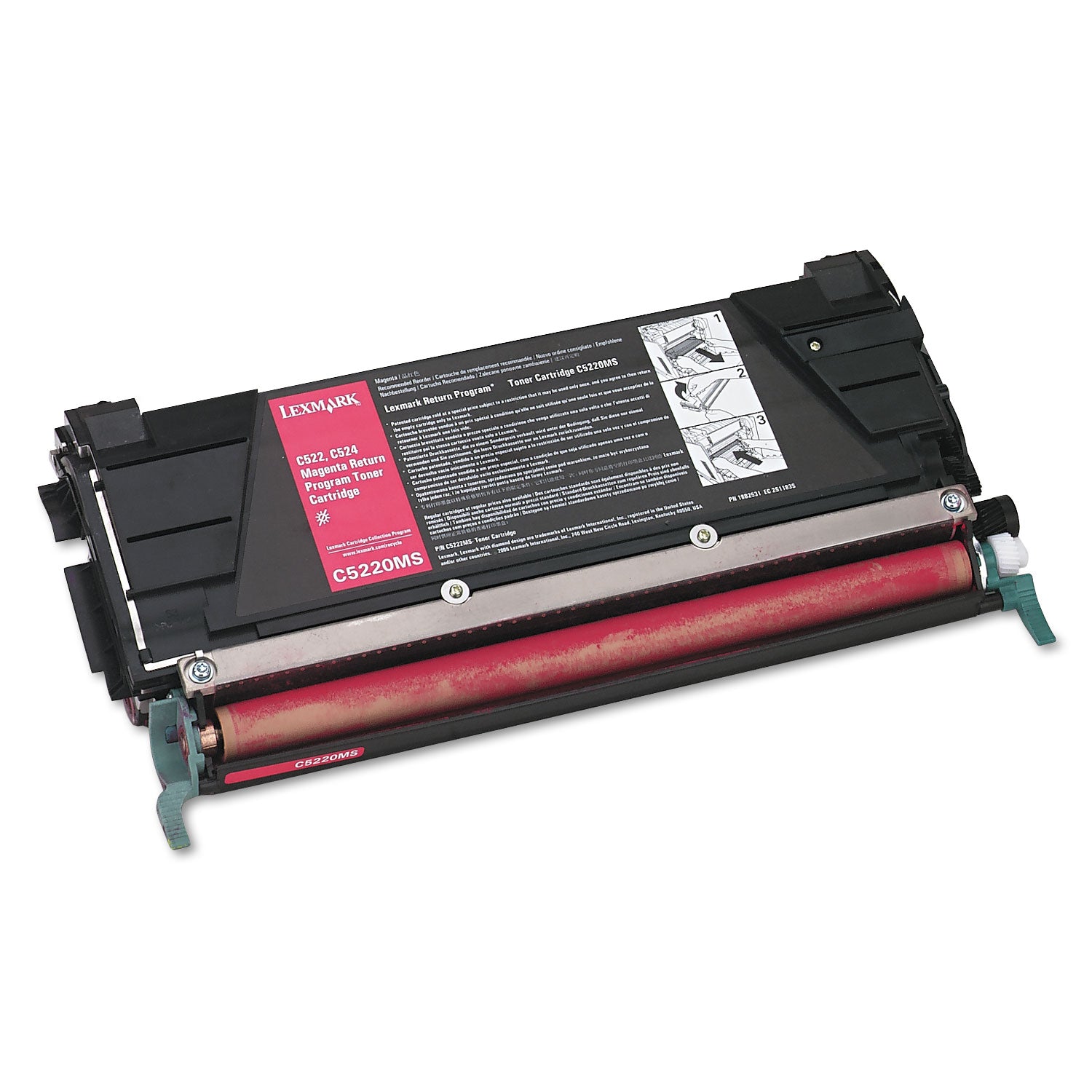 C5220MS Return Program Toner, 3,000 Page-Yield, Magenta -