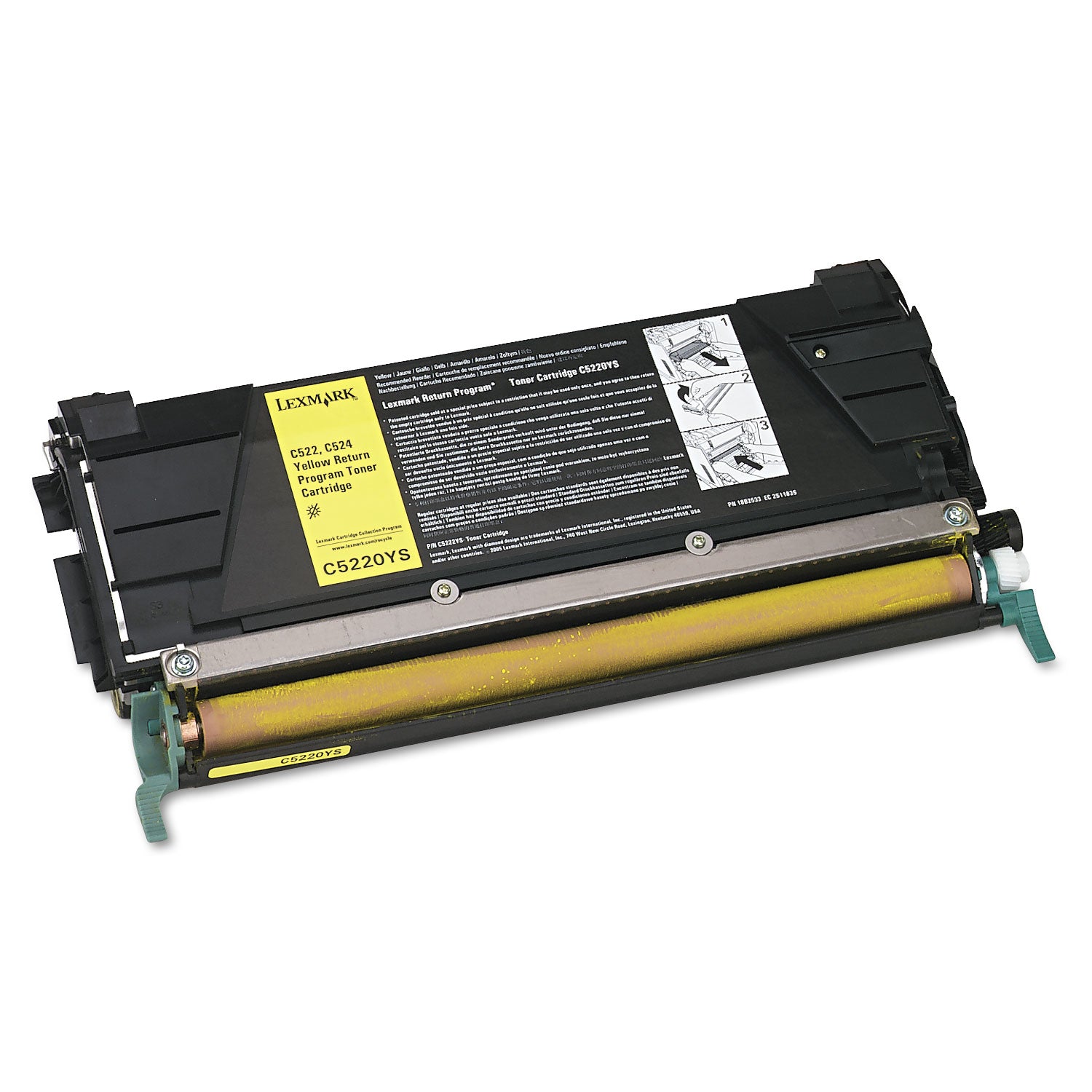 C5220YS Return Program Toner, 3,000 Page-Yield, Yellow - 1