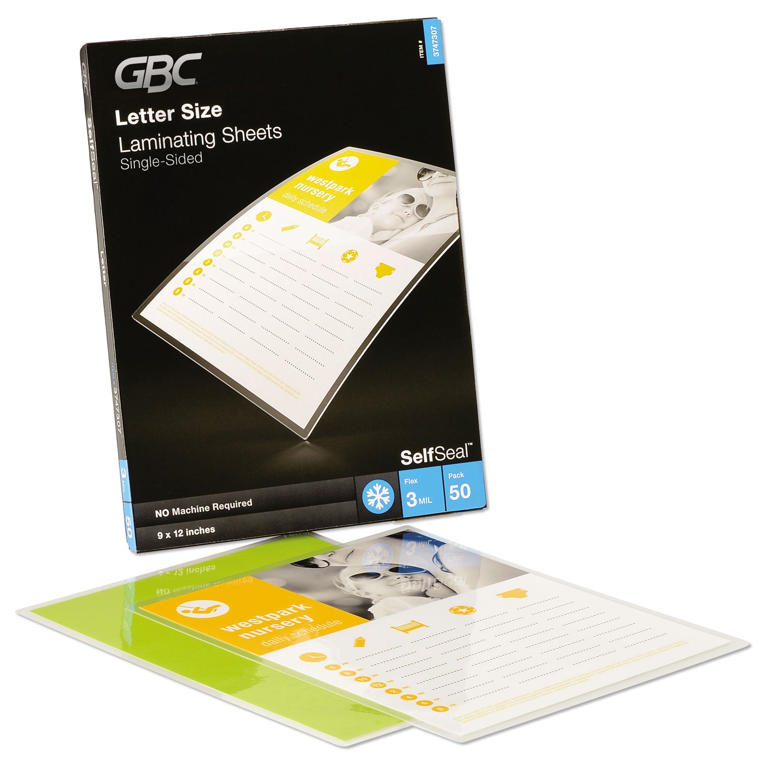 selfseal-self-adhesive-laminating-pouches-and-single-sided-sheets-3-mil-9-x-12-gloss-clear-50-pack_gbc3747307 - 1