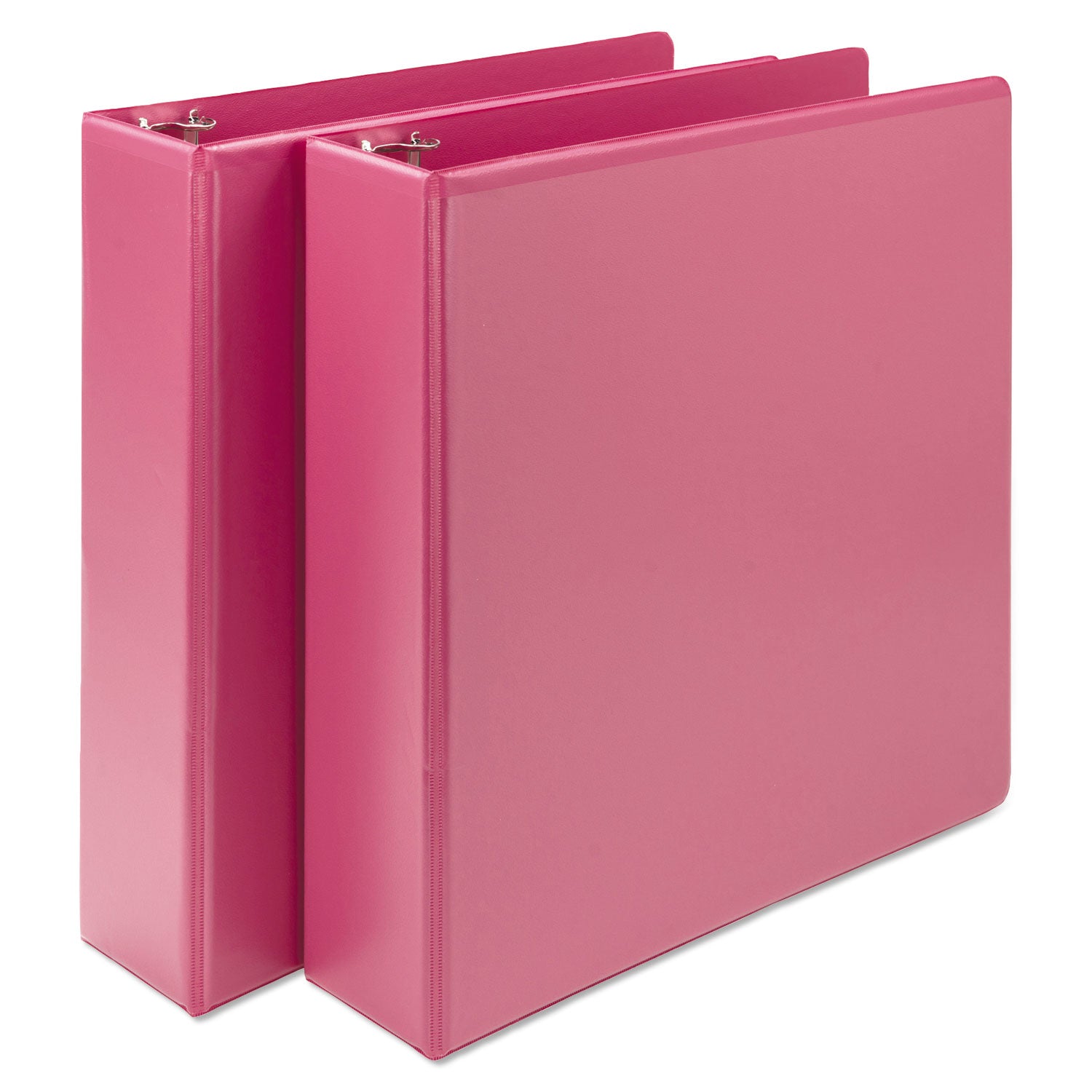 Earths Choice Plant-Based Durable Fashion View Binder, 3 Rings, 2" Capacity, 11 x 8.5, Berry, 2/Pack -
