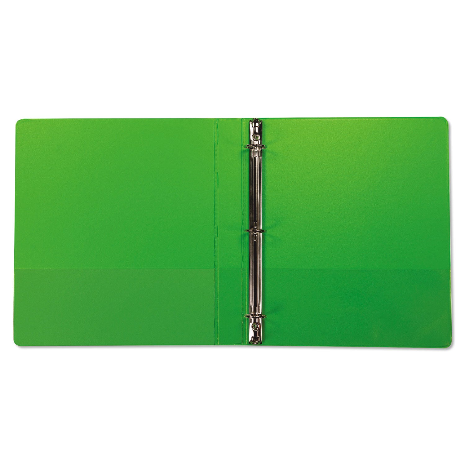 Earths Choice Plant-Based Durable Fashion View Binder, 3 Rings, 1" Capacity, 11 x 8.5, Lime, 2/Pack -