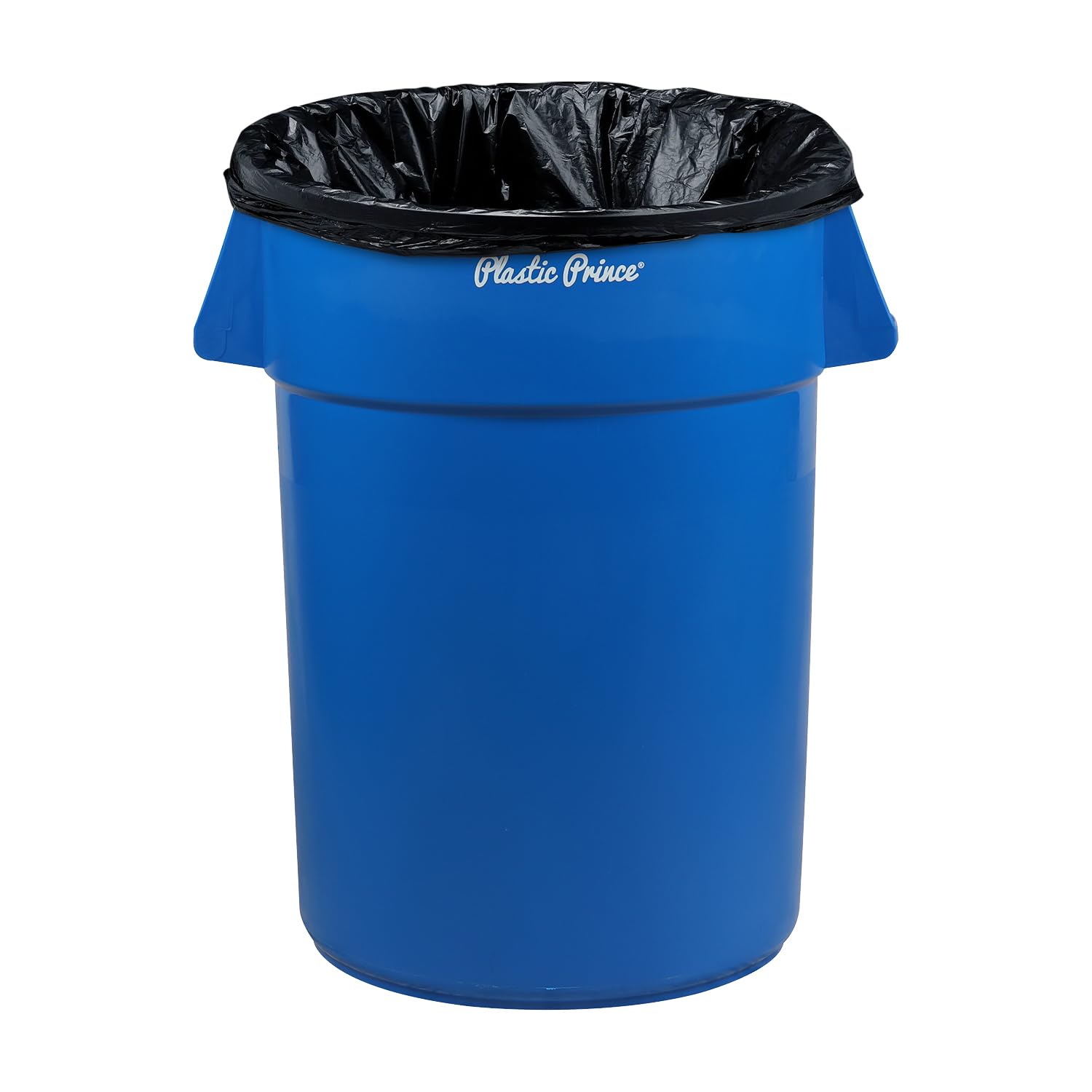 44 Gal Blue Round Trash Can