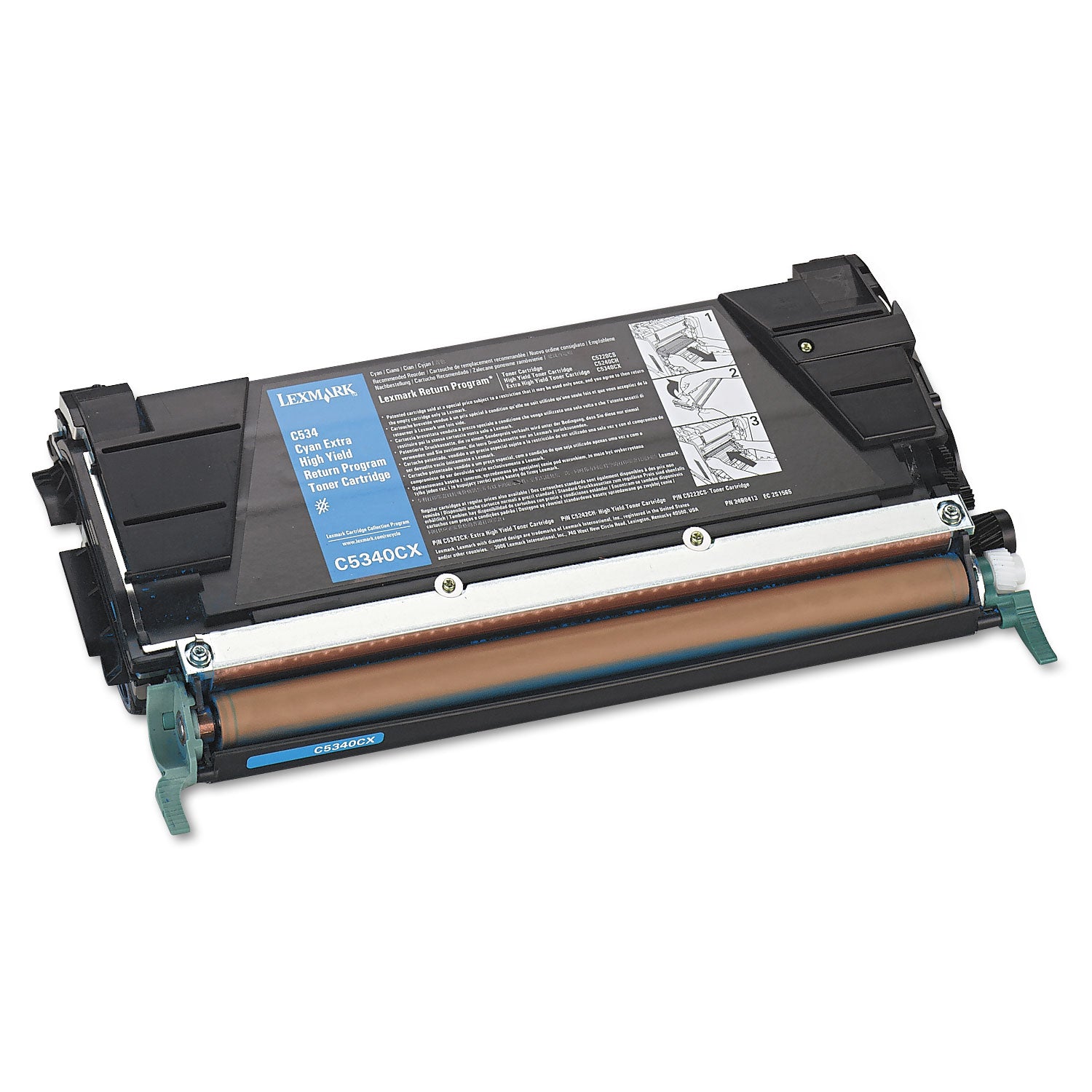 C5340CX Return Program Extra High-Yield Toner, 7,000 Page-Yield, Cyan - 1