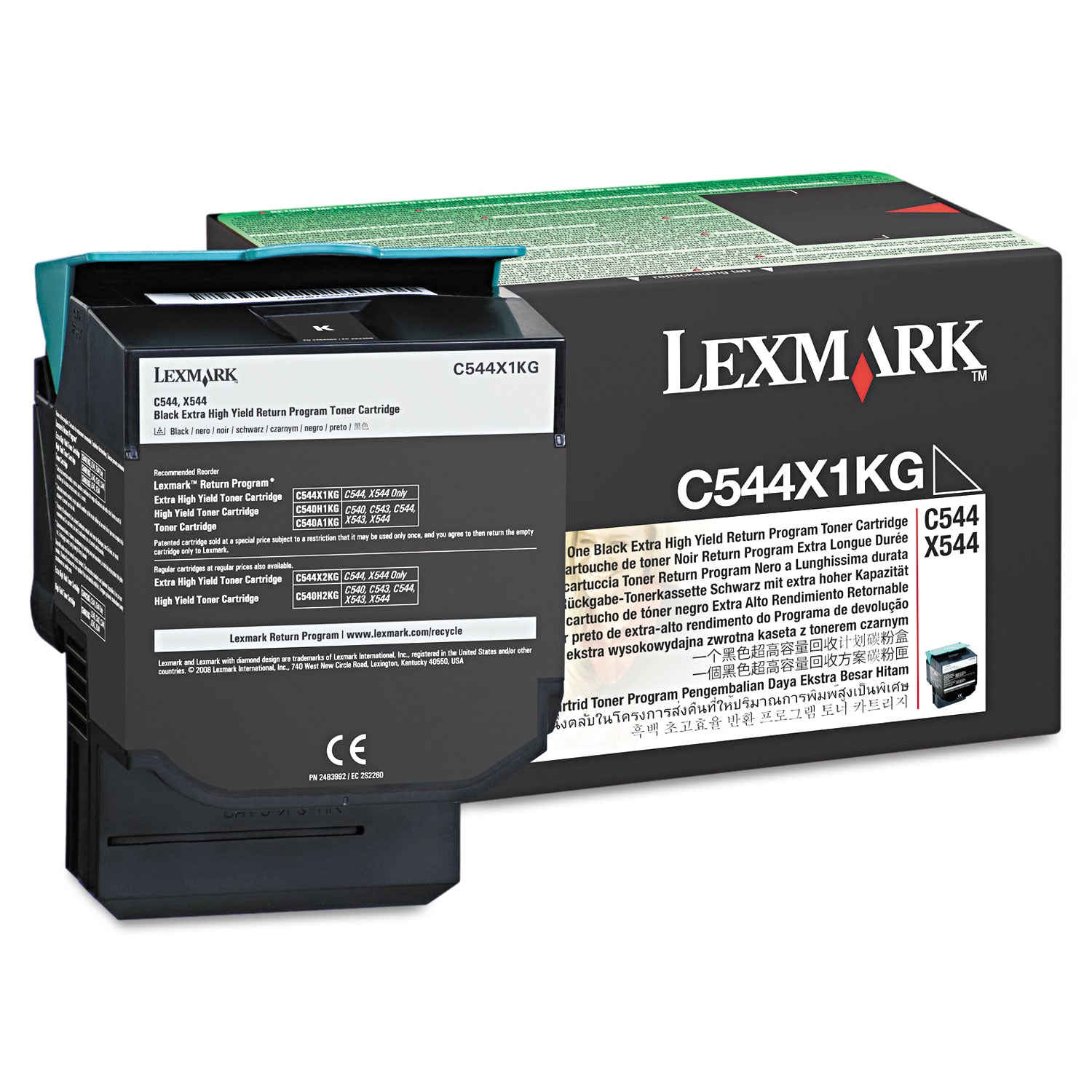 C544X1KG Return Program Extra High-Yield Toner, 6,000 Page-Yield, Black -