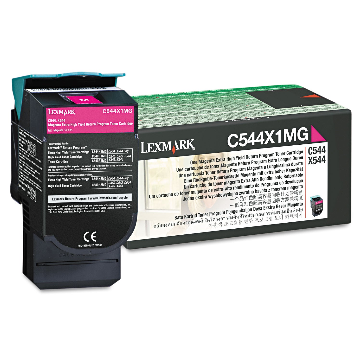 C544X1MG Return Program Extra High-Yield Toner, 4,000 Page-Yield, Magenta -