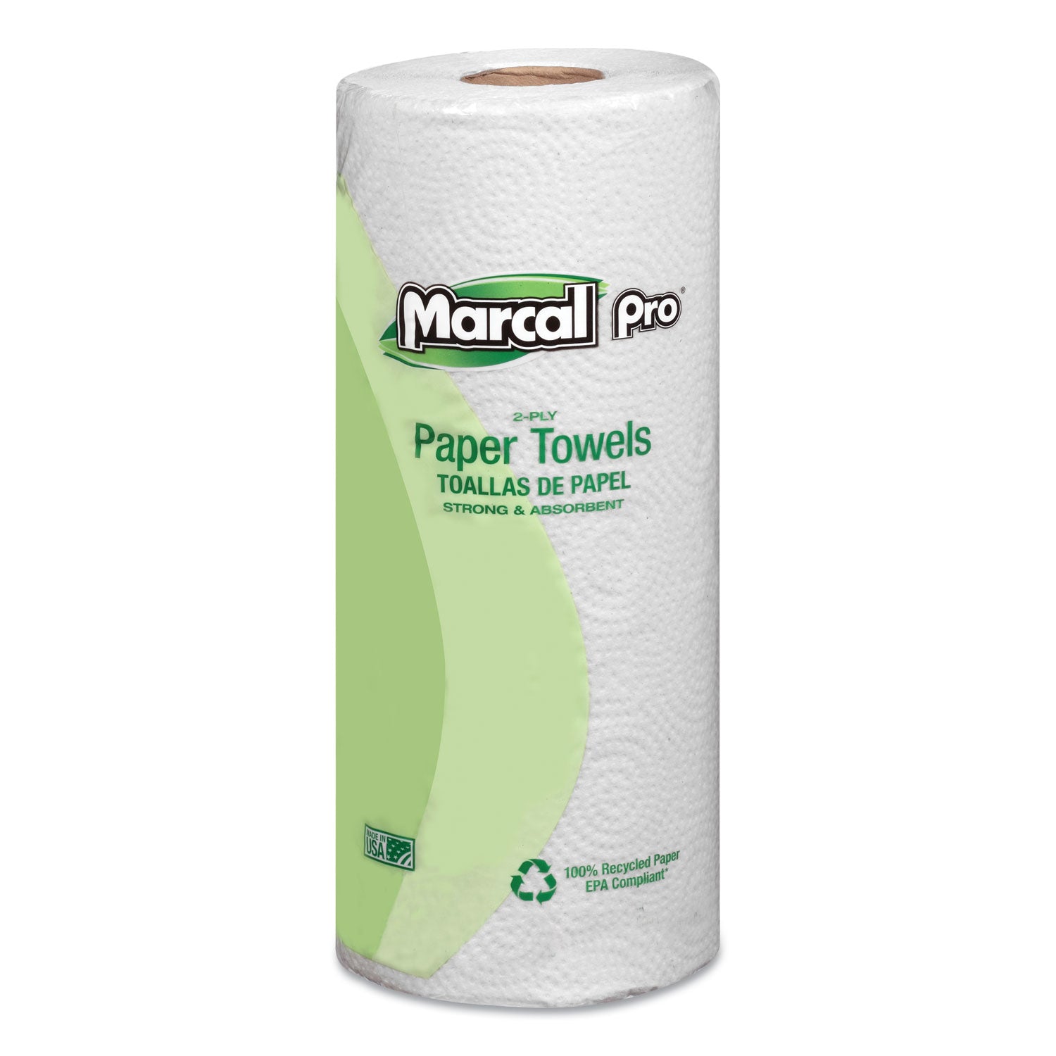 100% Premium Recycled Kitchen Roll Towels, 2-Ply, 11 x 9, White, 70/Roll, 30 Rolls/Carton -