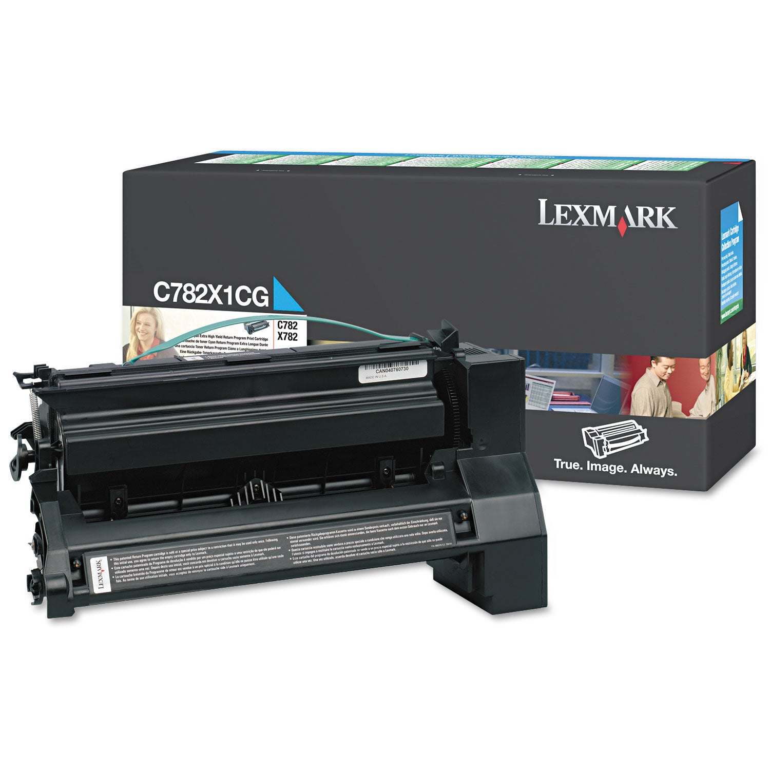 C782X1CG Extra High-Yield Toner, 15,000 Page-Yield, Cyan -