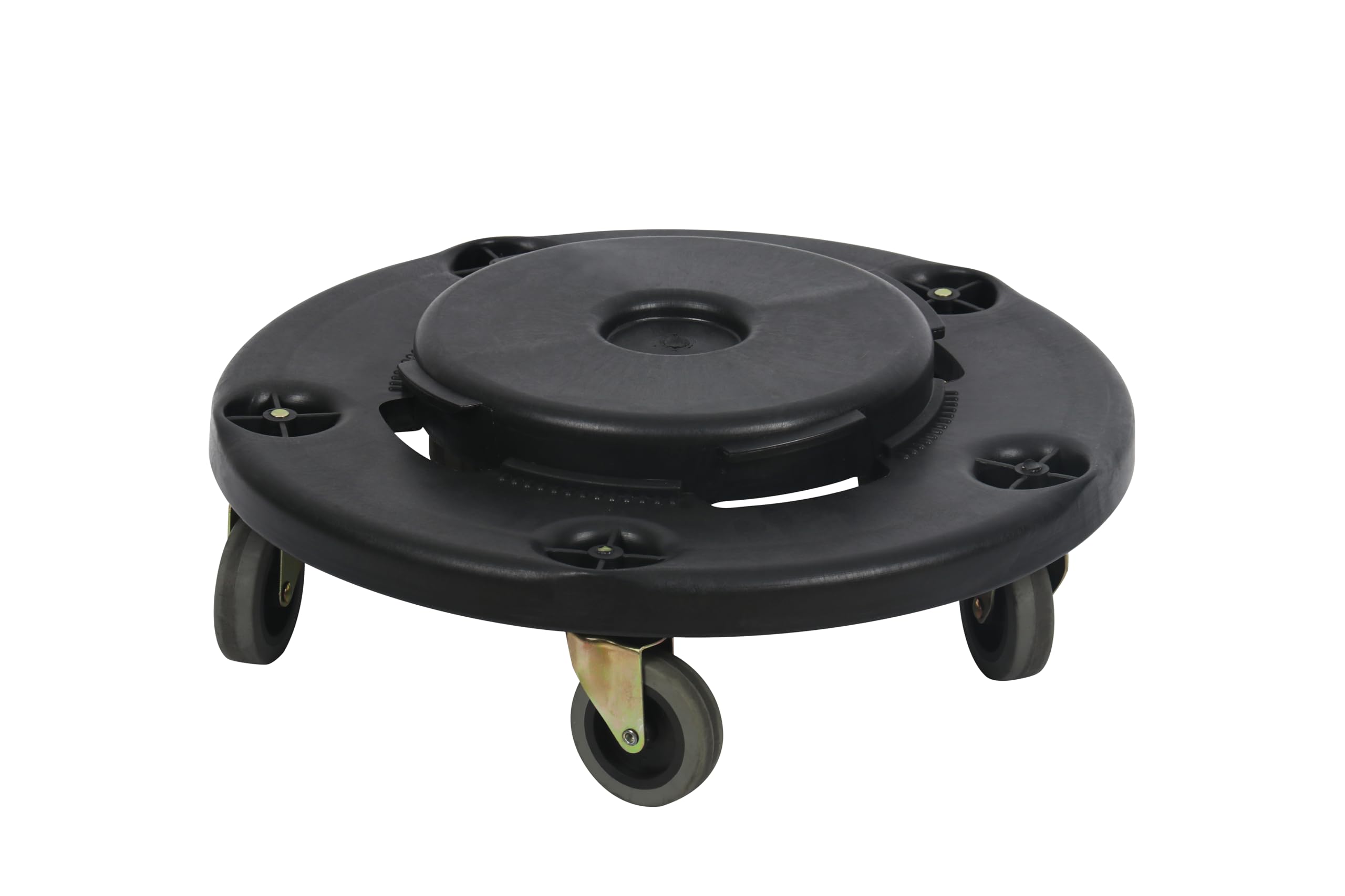 18" Black Round Trash Can Dolly