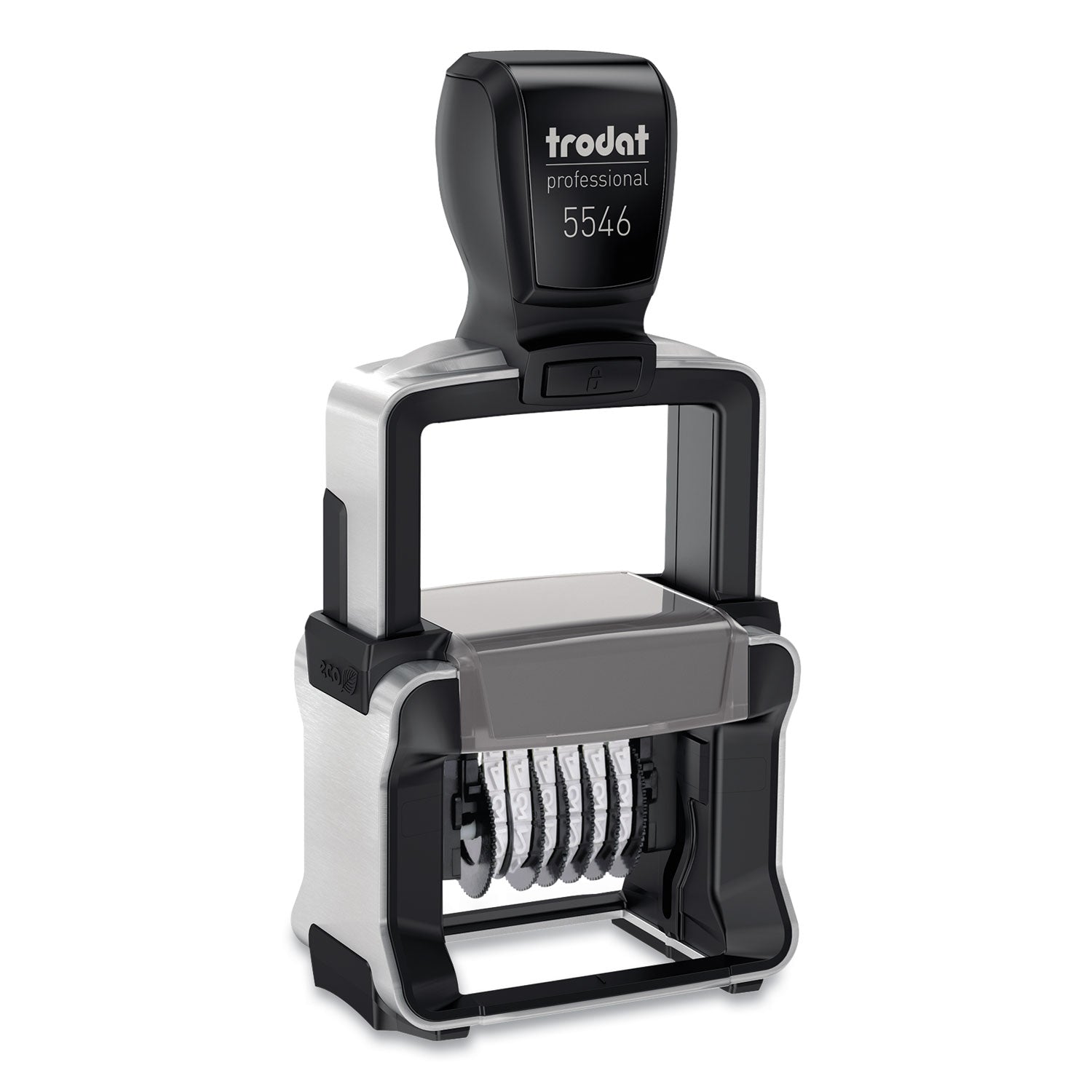 Professional Self-Inking Numberer, Six Bands/Digits, Type Size: 1 1/2, Black -