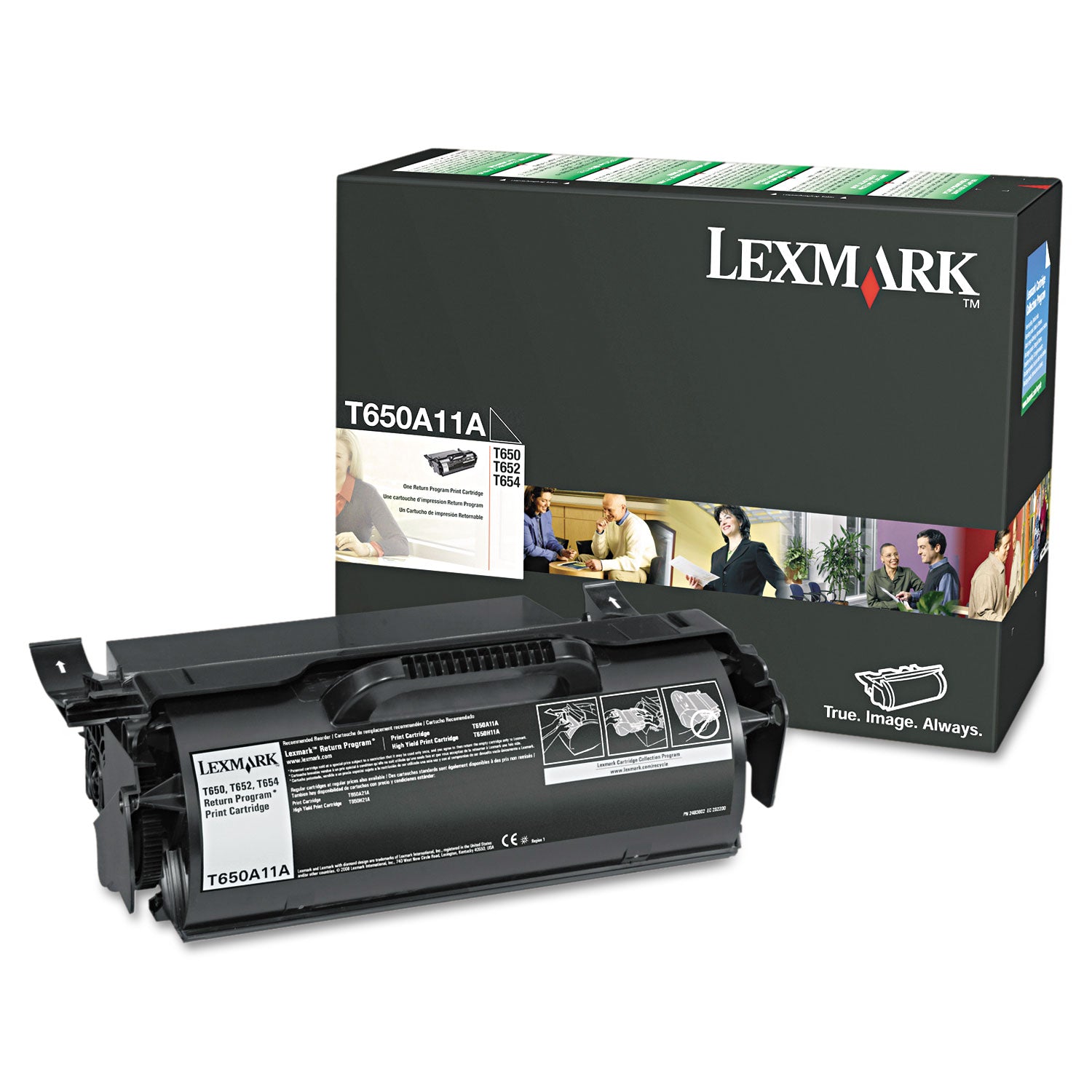 T650A11A Return Program Toner, 7,000 Page-Yield, Black -