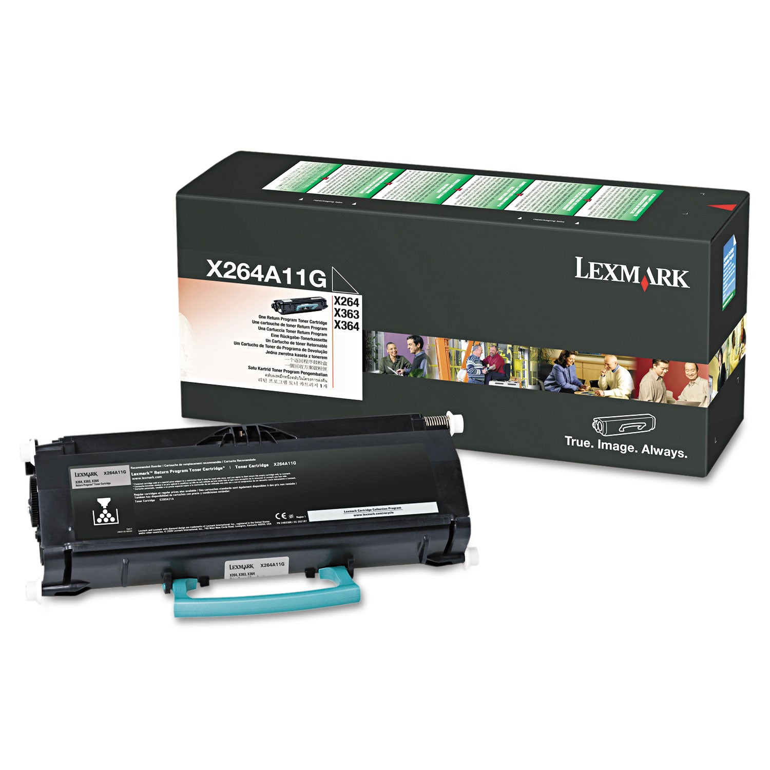 X264A11G Return Program Toner, 3,500 Page-Yield, Black -