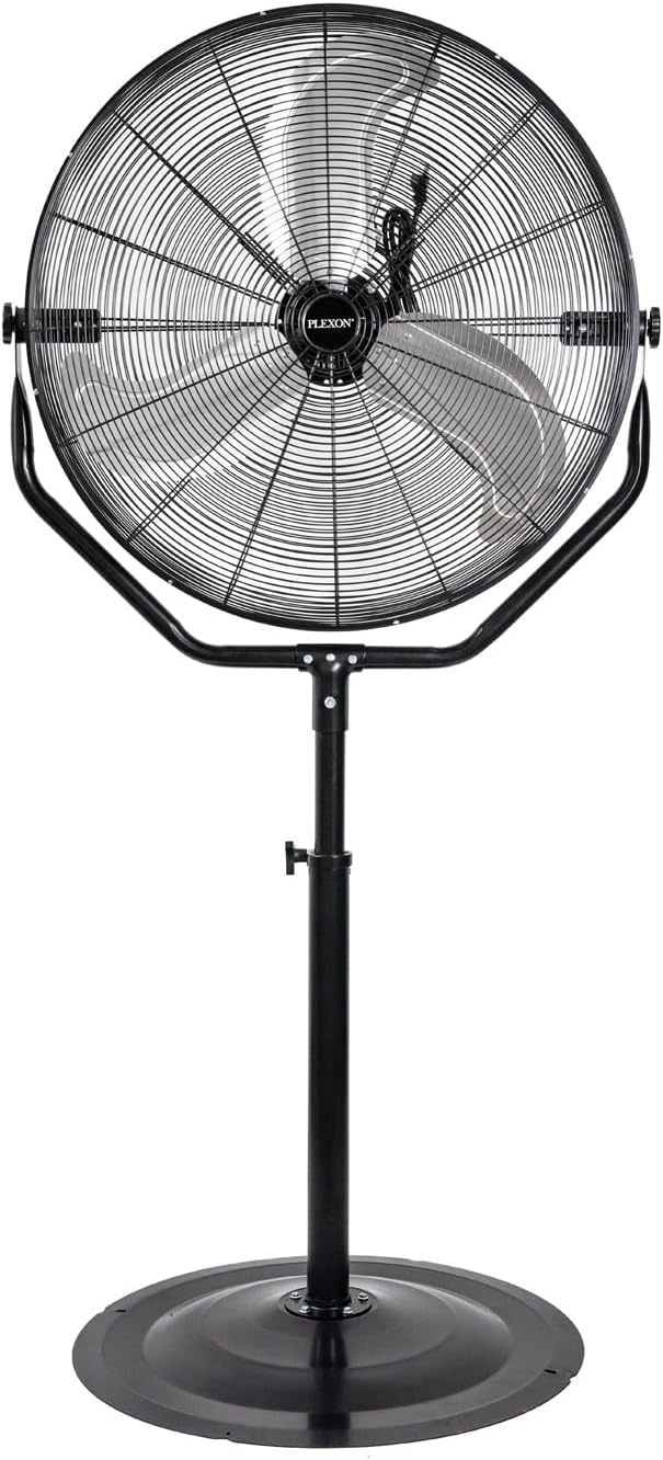 30 in. Black High Velocity Pedestal Fan, 3-Speed