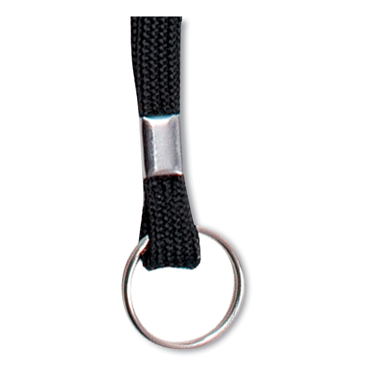 Deluxe Lanyards, Metal Clip Fastener, 36" Long, Black, 24/Box -