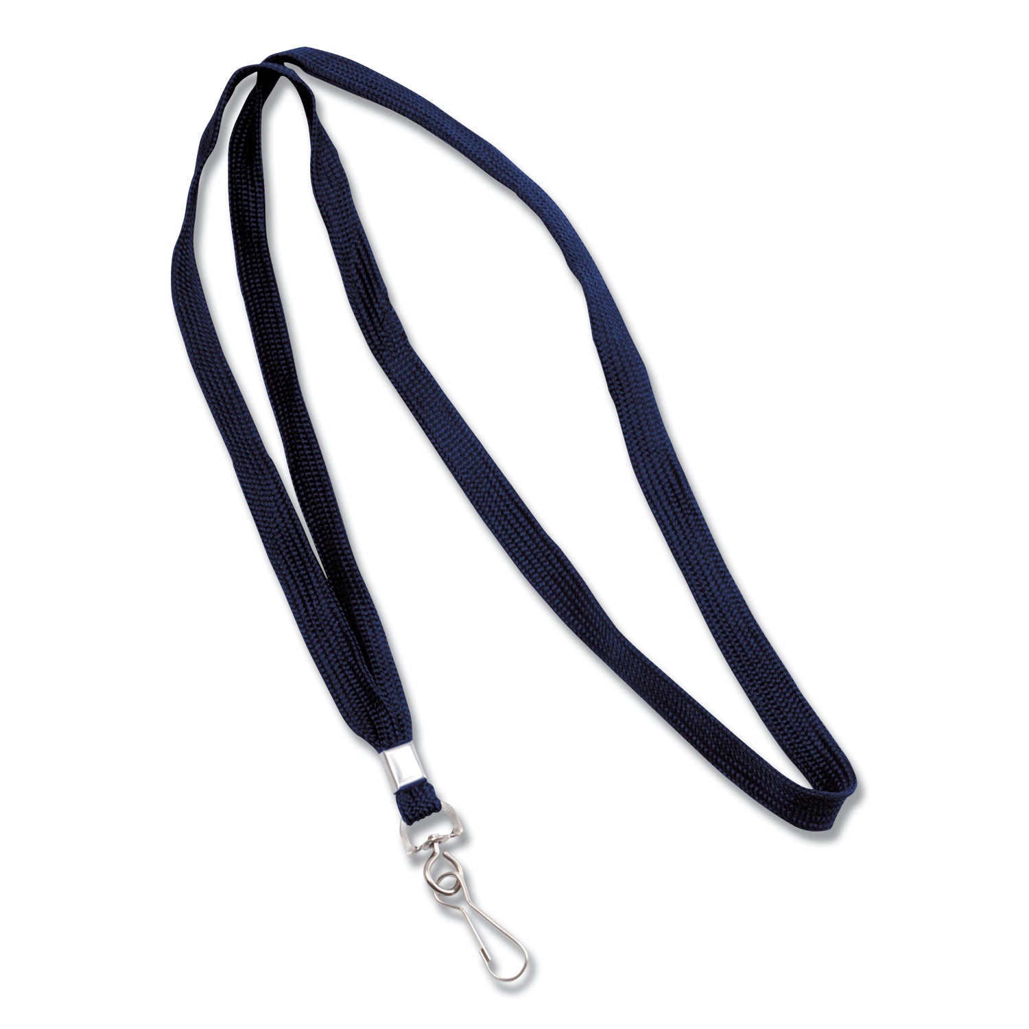 Deluxe Lanyards, Metal J-Hook Fastener, 36" Long, Blue, 24/Box -