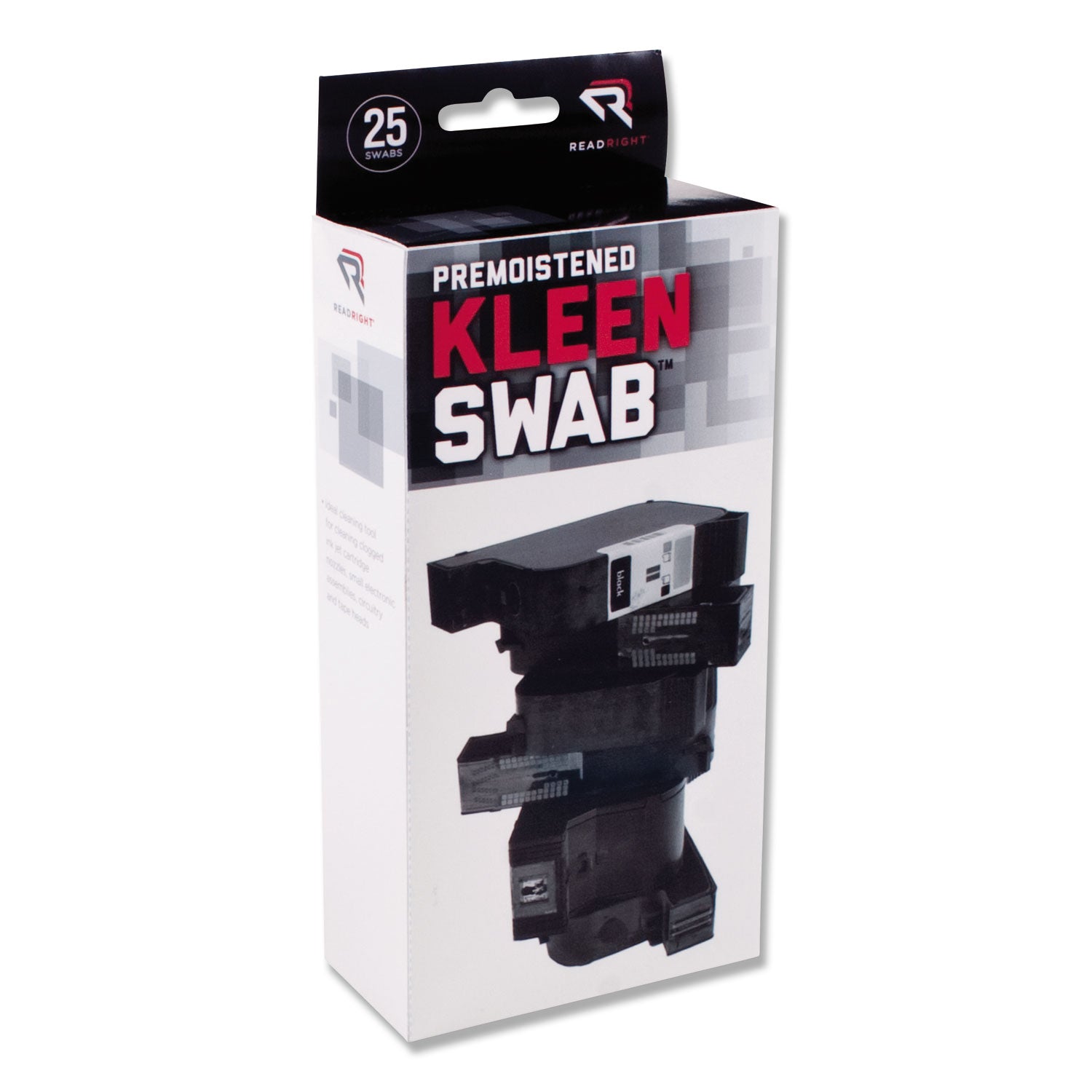 KleenSwabs Printer Cleaner Swabs, 25/Box -