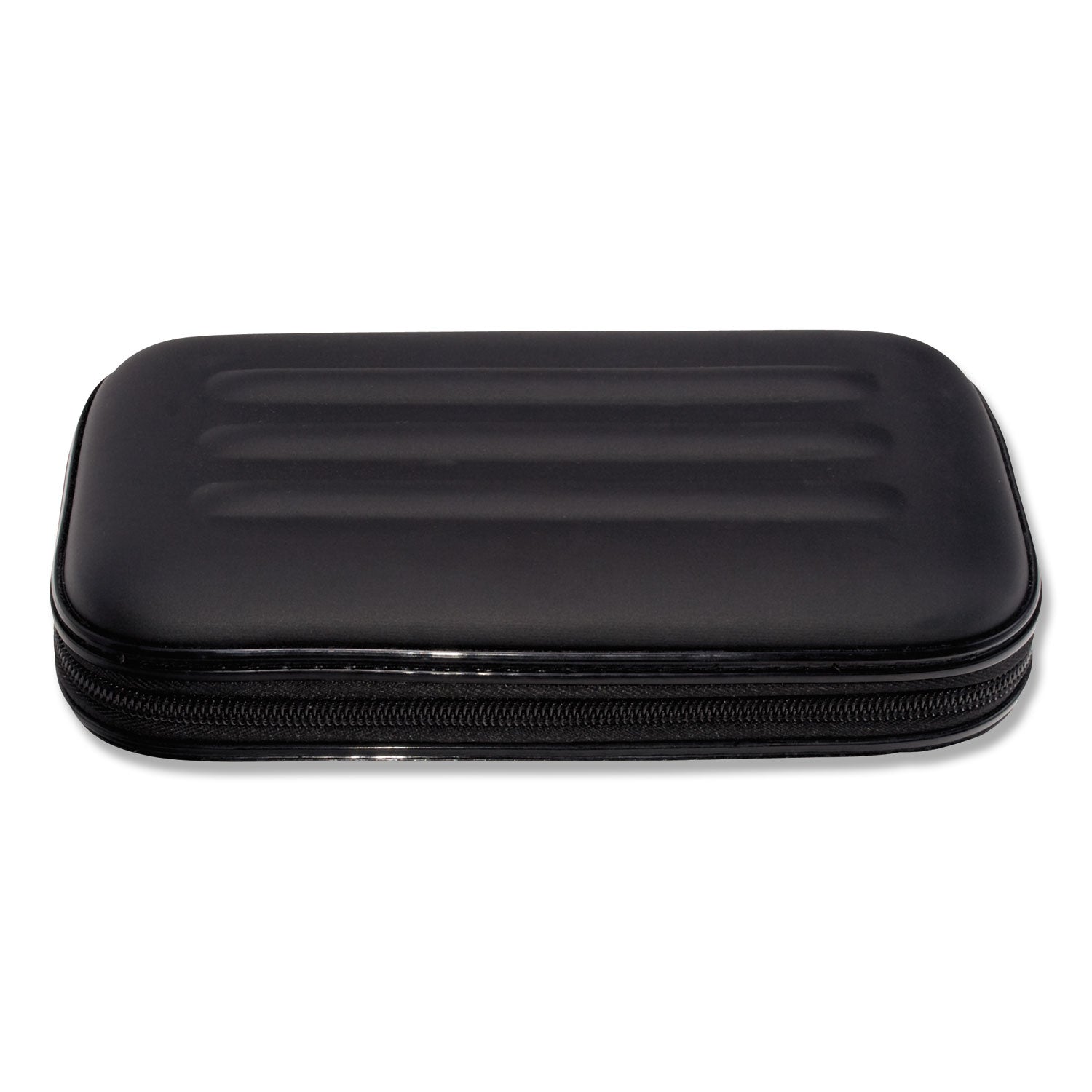 Large Soft-Sided Pencil Case, Fabric, 2 x 8.75 x 5.25, Black -