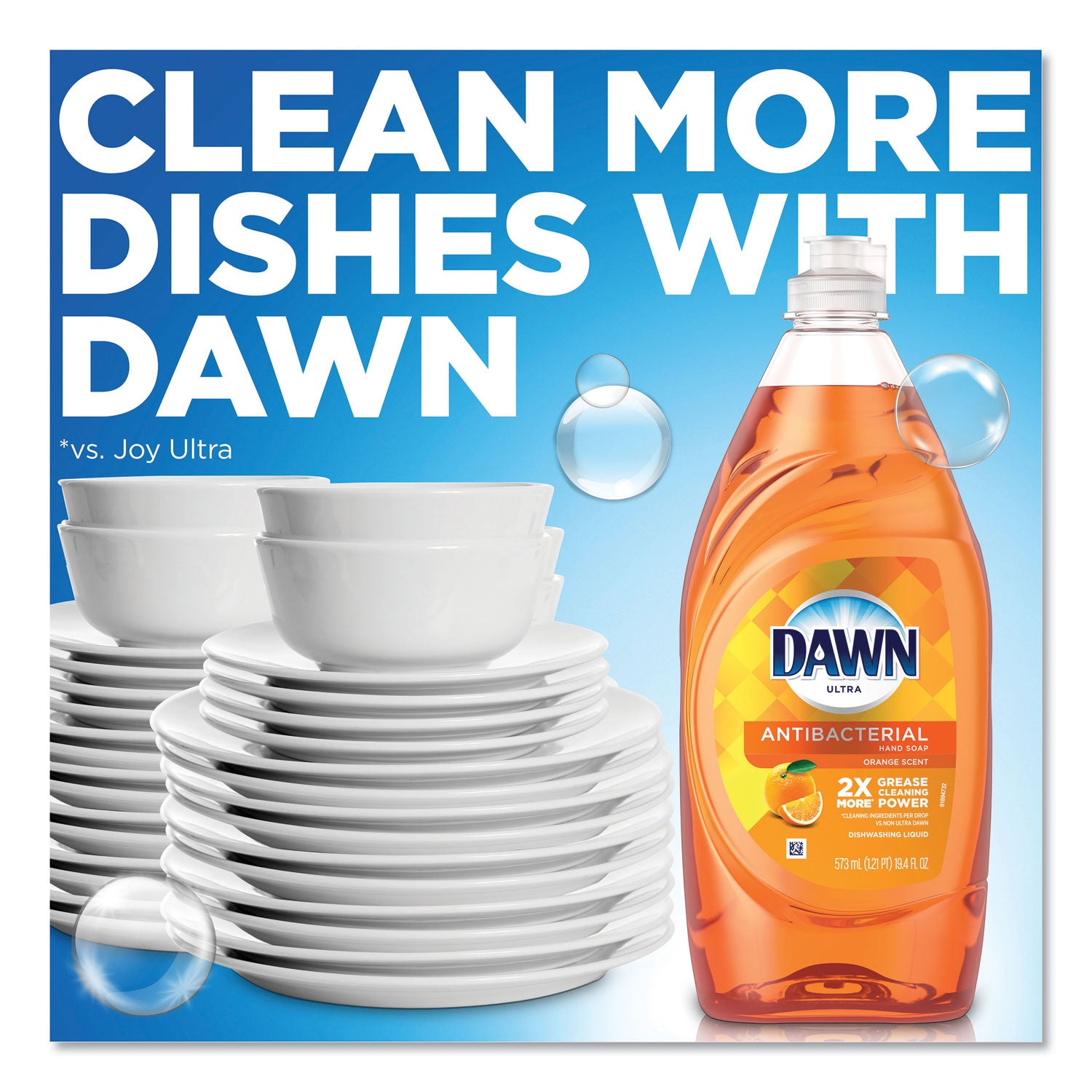 Ultra Antibacterial Dishwashing Liquid, Orange Scent, 28 oz Bottle - 2