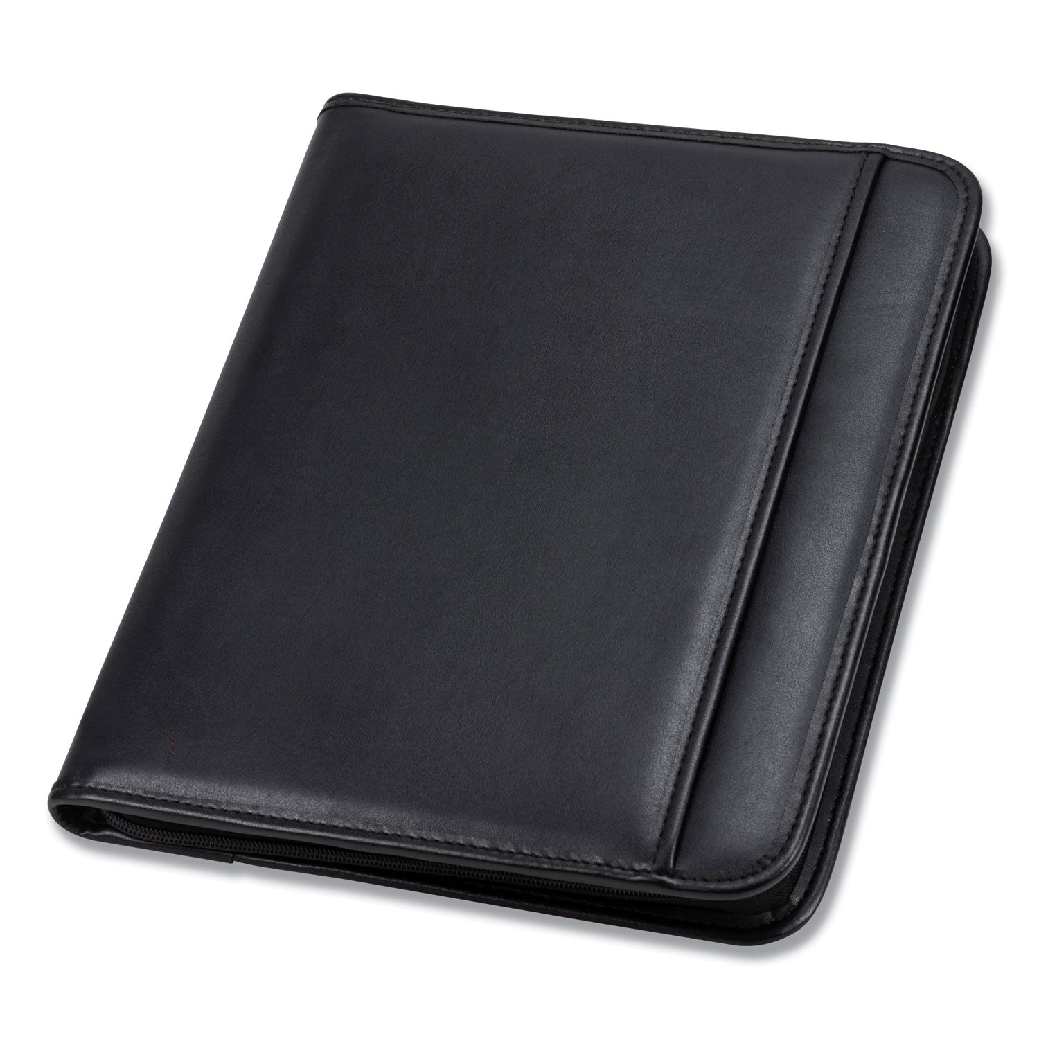 Professional Zippered Pad Holder, Pockets/Slots, Writing Pad, Black -