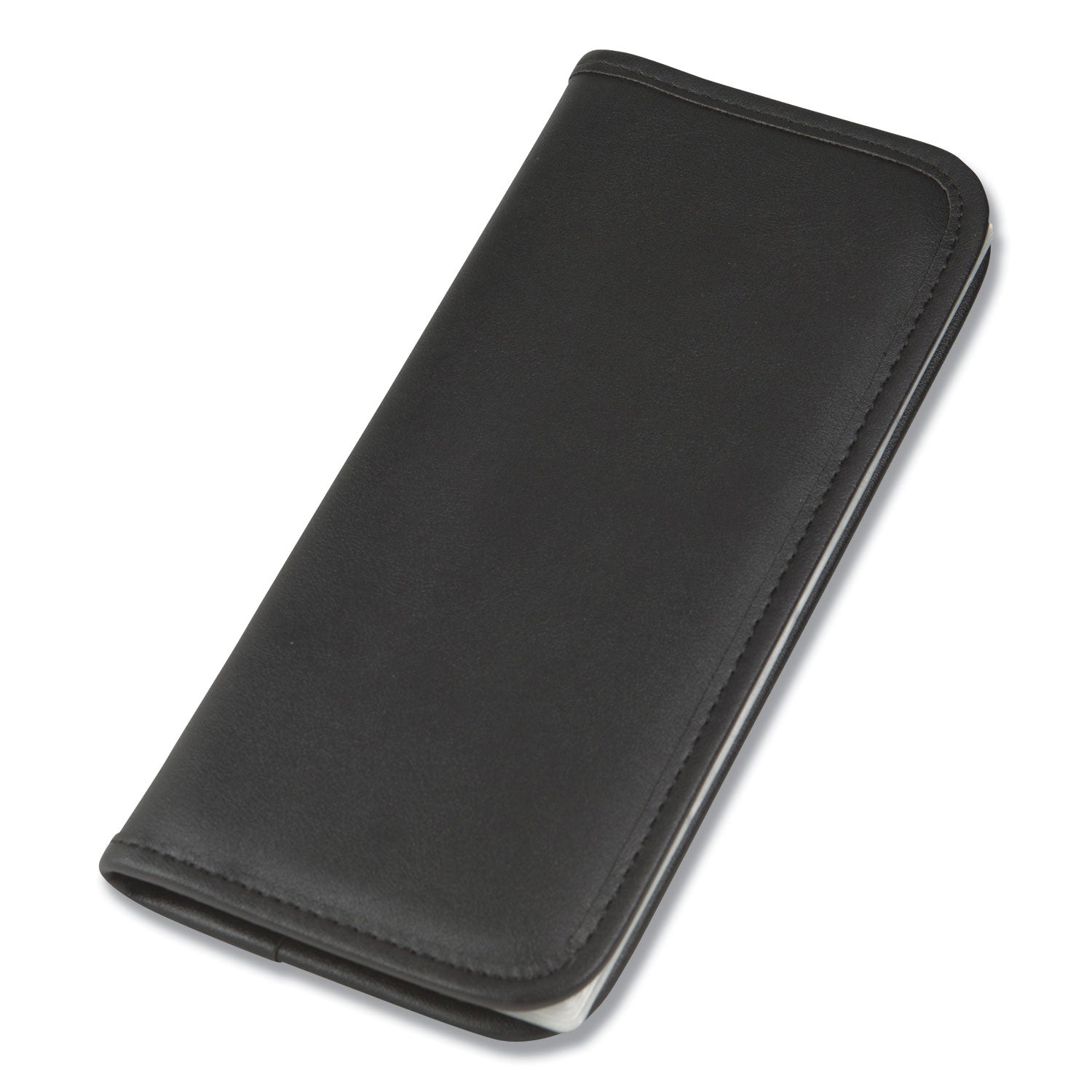 Professional Vinyl Business Card File, Holds 160 2 x 3.5 Cards, 4.75 x 10.25, Black -