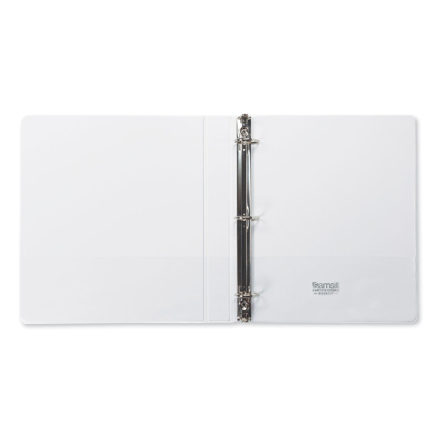 Earth's Choice Plant-Based D-Ring View Binder, 3 Rings, 1" Capacity, 11 x 8.5, White -