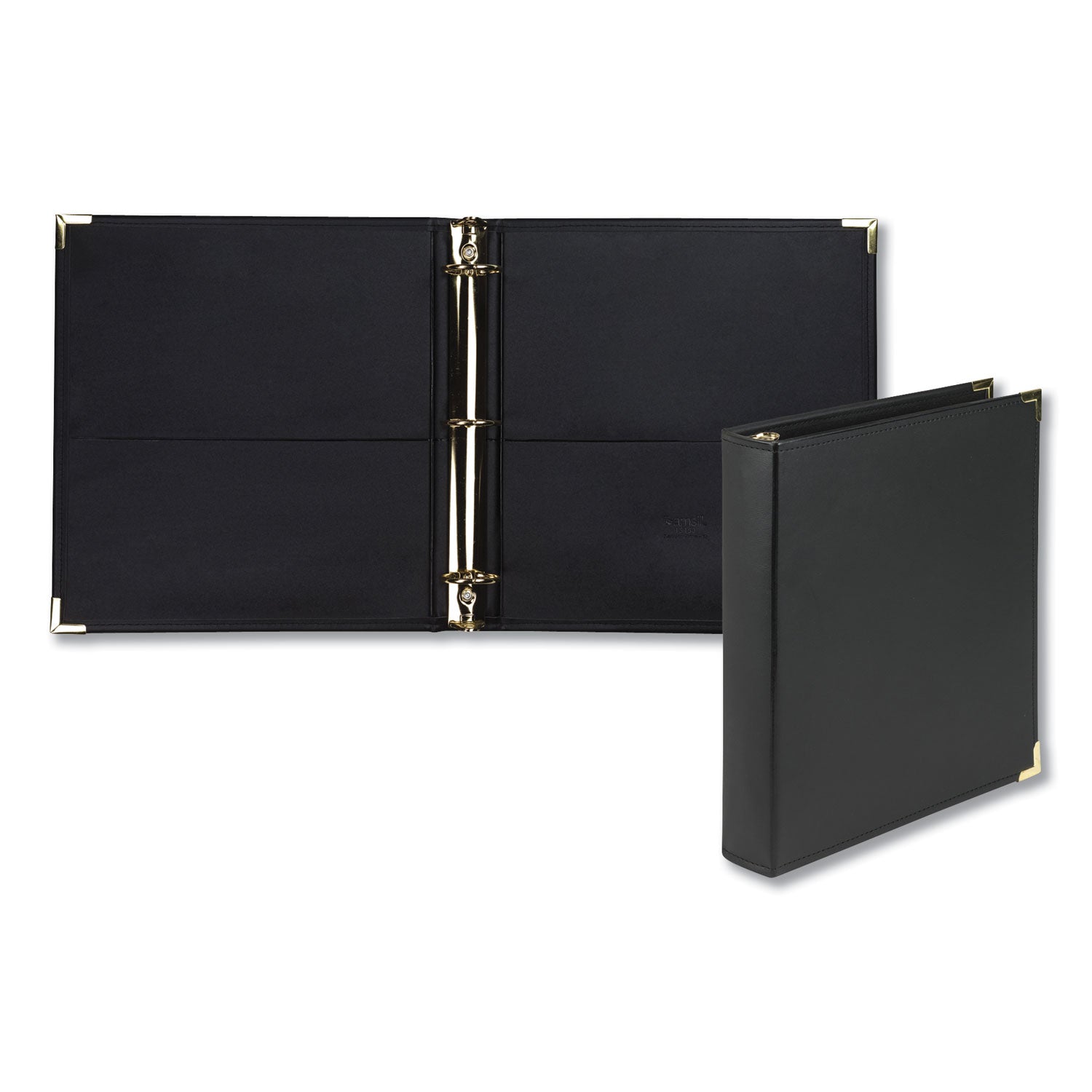 Classic Collection Ring Binder, 3 Rings, 1.5" Capacity, 11 x 8.5, Black -