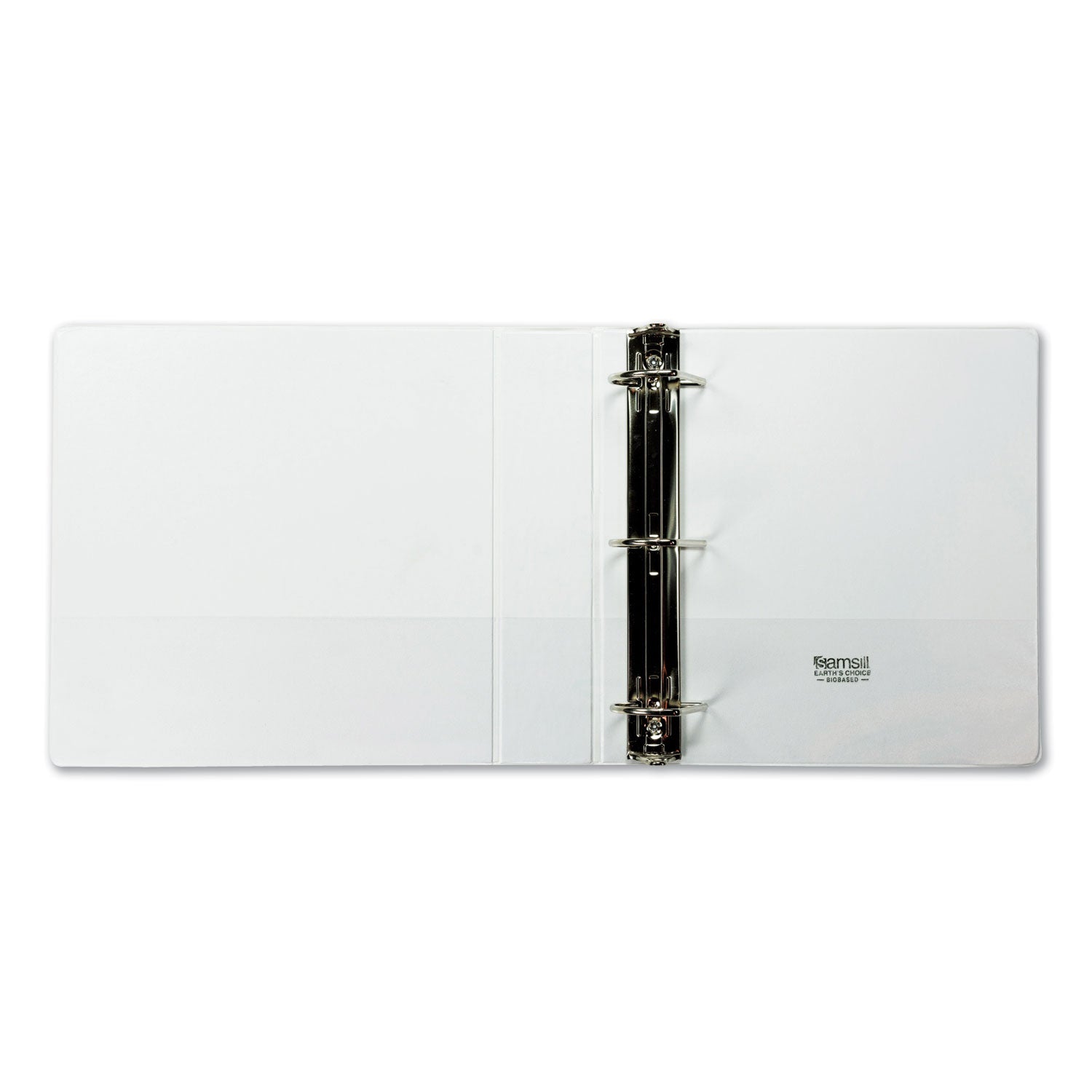 Earth's Choice Plant-Based D-Ring View Binder, 3 Rings, 2" Capacity, 11 x 8.5, White -