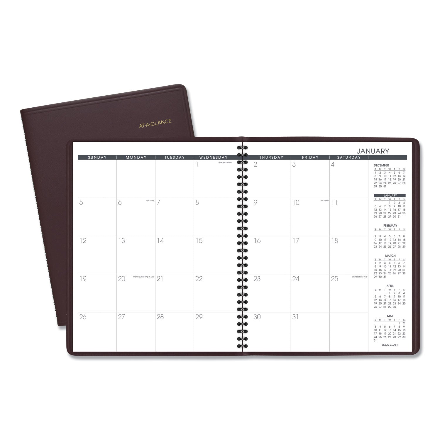 Monthly Planner, 11 x 9, Winestone Cover, 15-Month (Jan to Mar): 2024 to 2025 -