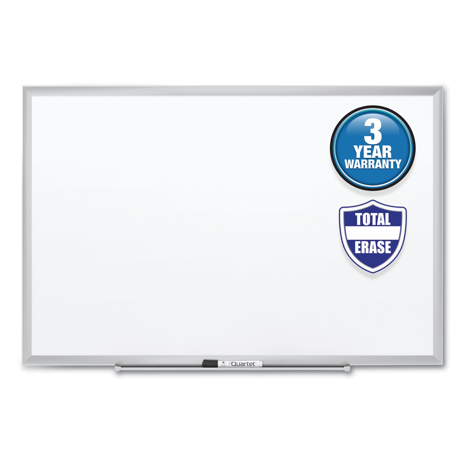 Classic Series Total Erase Dry Erase Boards, 36 x 24, White Surface, Silver Anodized Aluminum Frame -