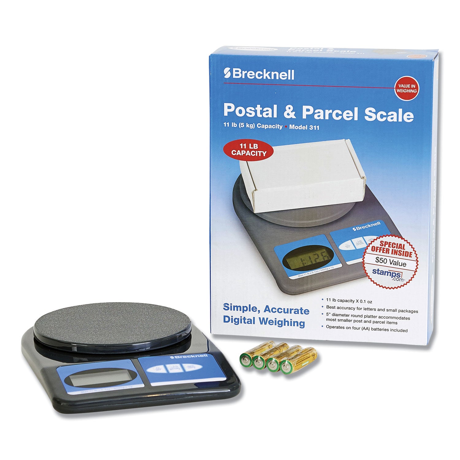 Model 311 -- 11 lb. Postal/Shipping Scale, Round Platform, 6" dia -