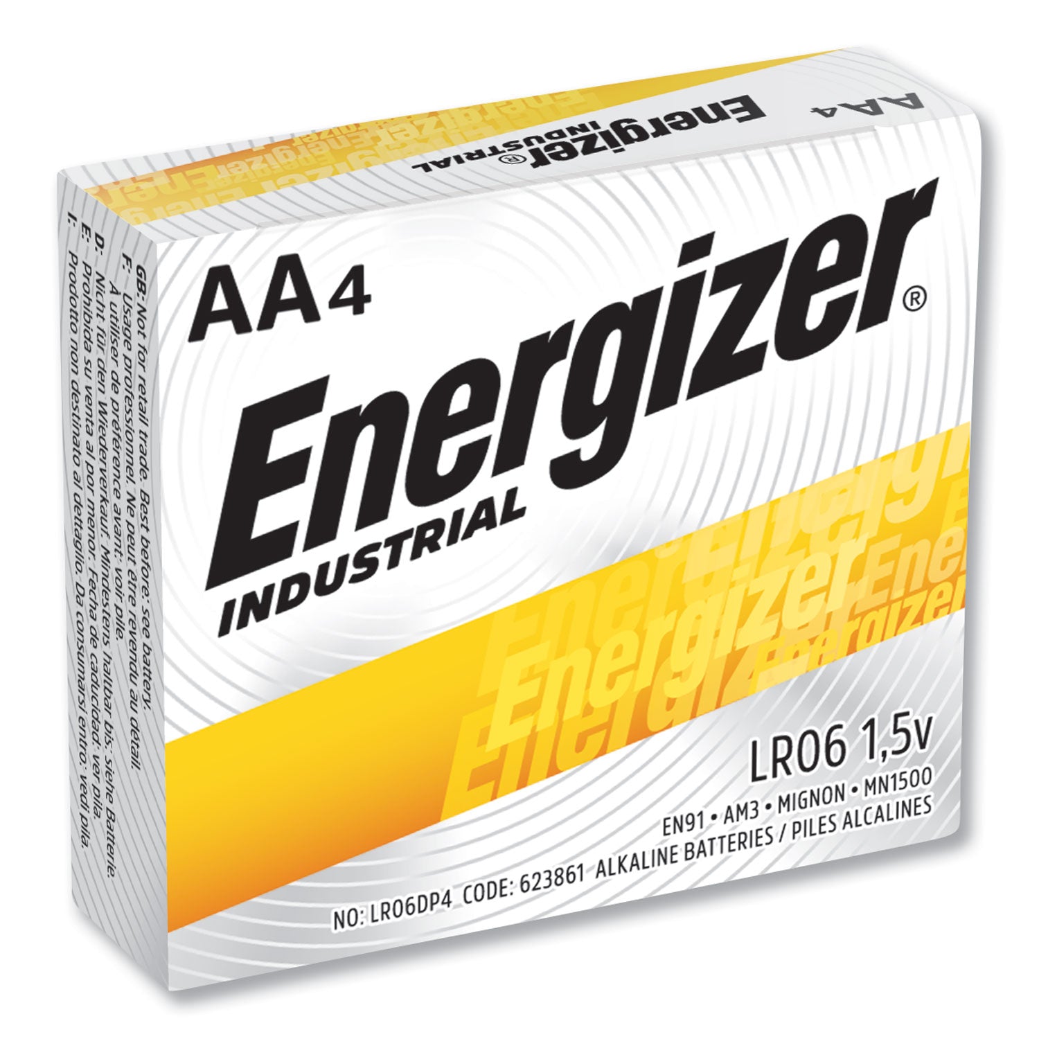 Industrial Alkaline AA Batteries, 1.5 V, 24/Box -