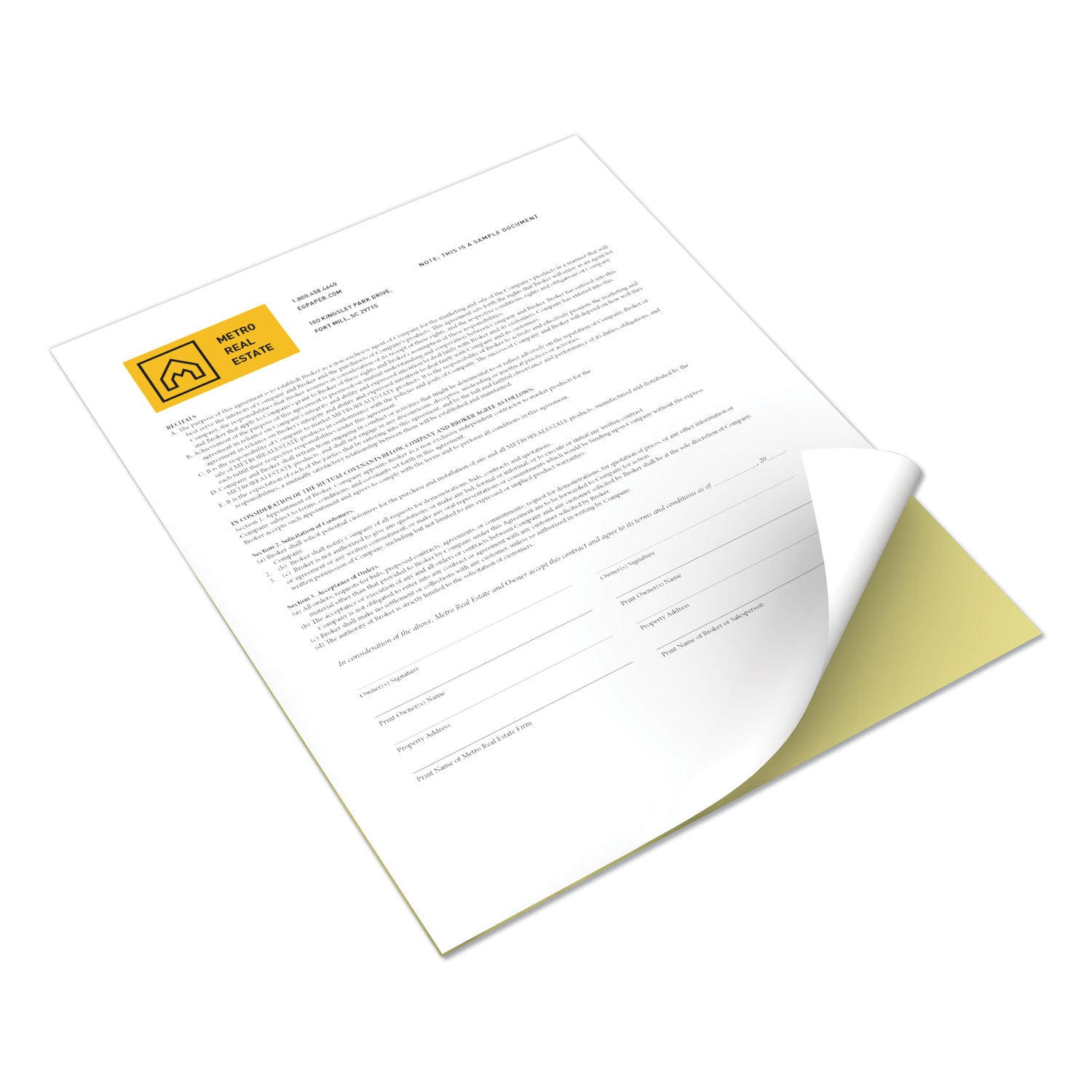 Revolution Digital Carbonless Paper, 2-Part, 8.5 x 11, Canary/White, 5,000/Carton -